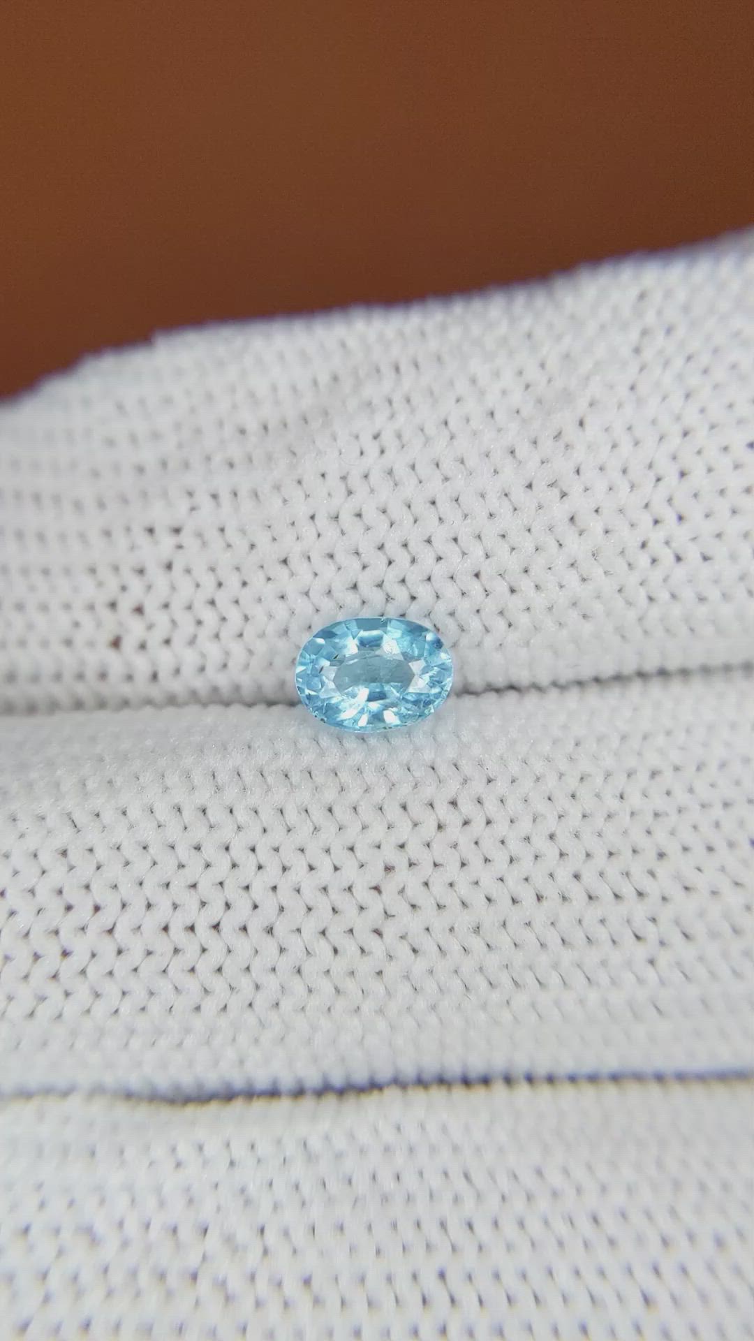 0.73 Ct. Sky Blue Topaz from Brazil Size Video