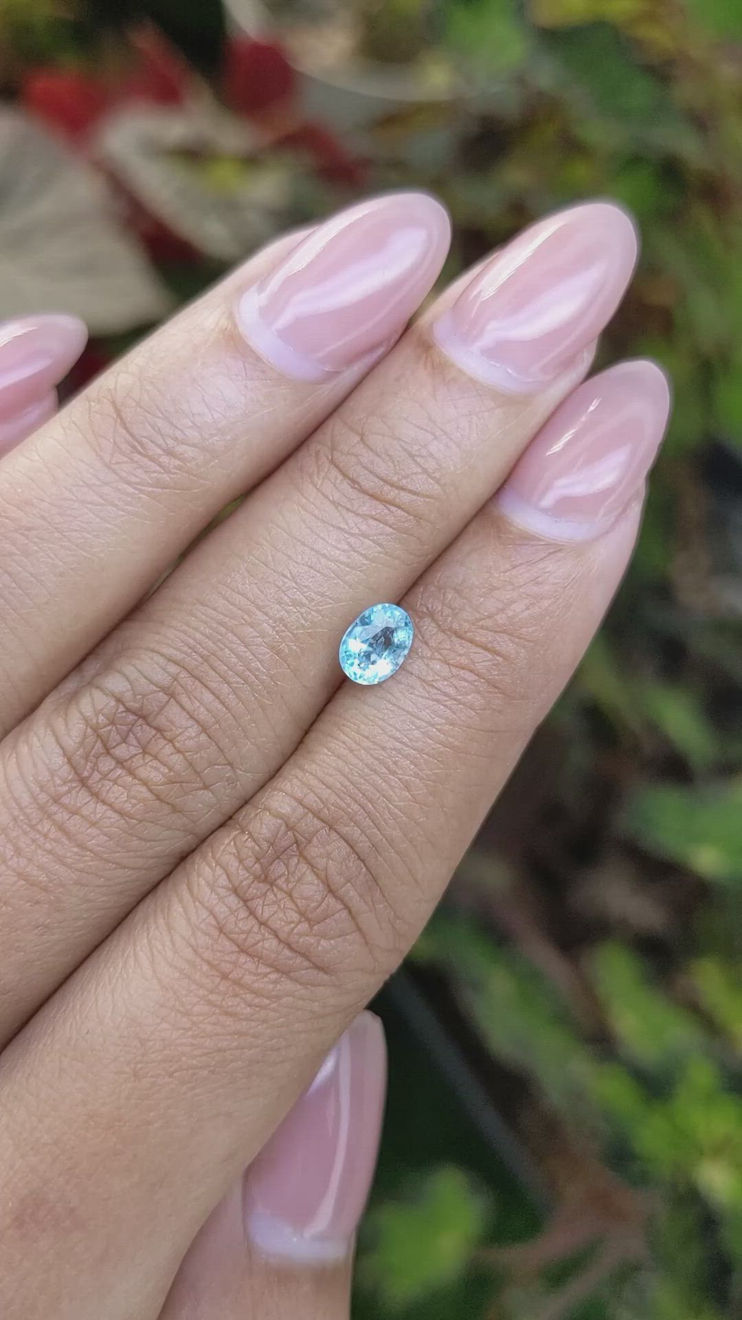 0.73 Ct. Sky Blue Topaz from Brazil Size Video