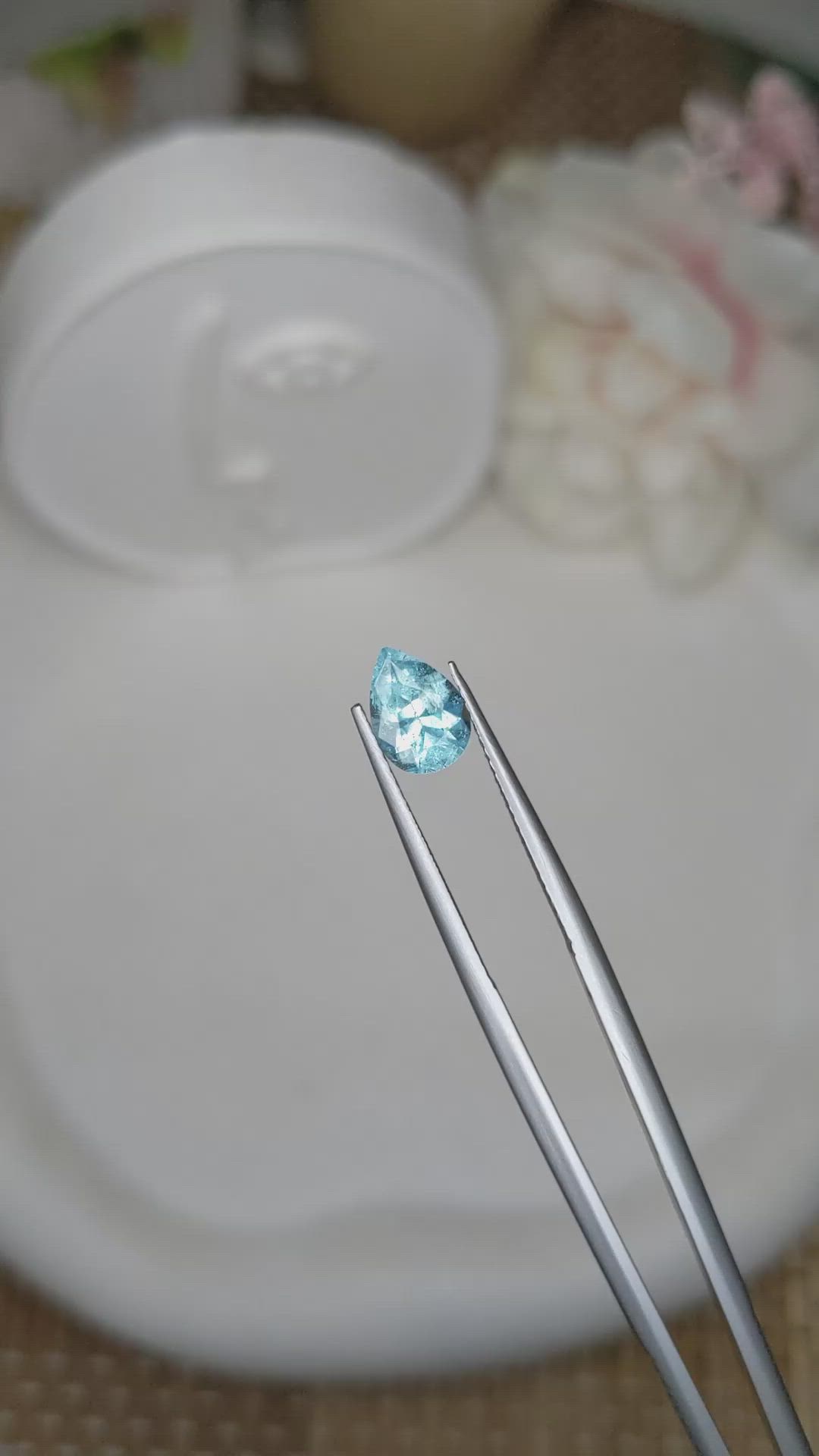 1.05 Ct. Sky Blue Topaz from Brazil Size Video