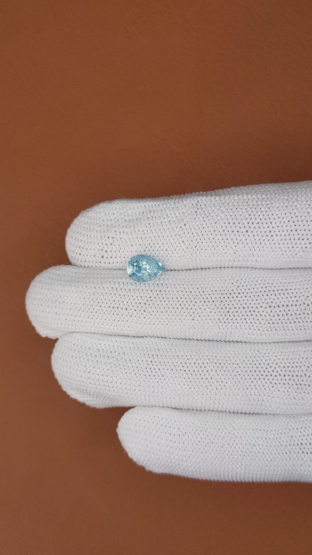 1.05 Ct. Sky Blue Topaz from Brazil Size Video