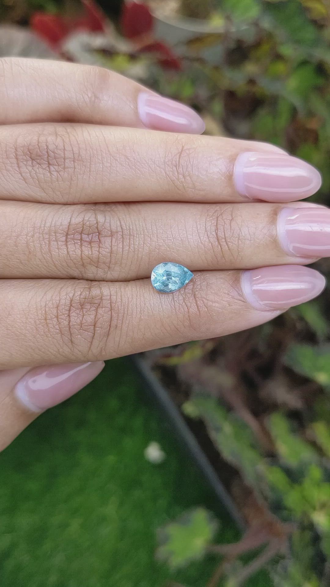 1.05 Ct. Sky Blue Topaz from Brazil Size Video