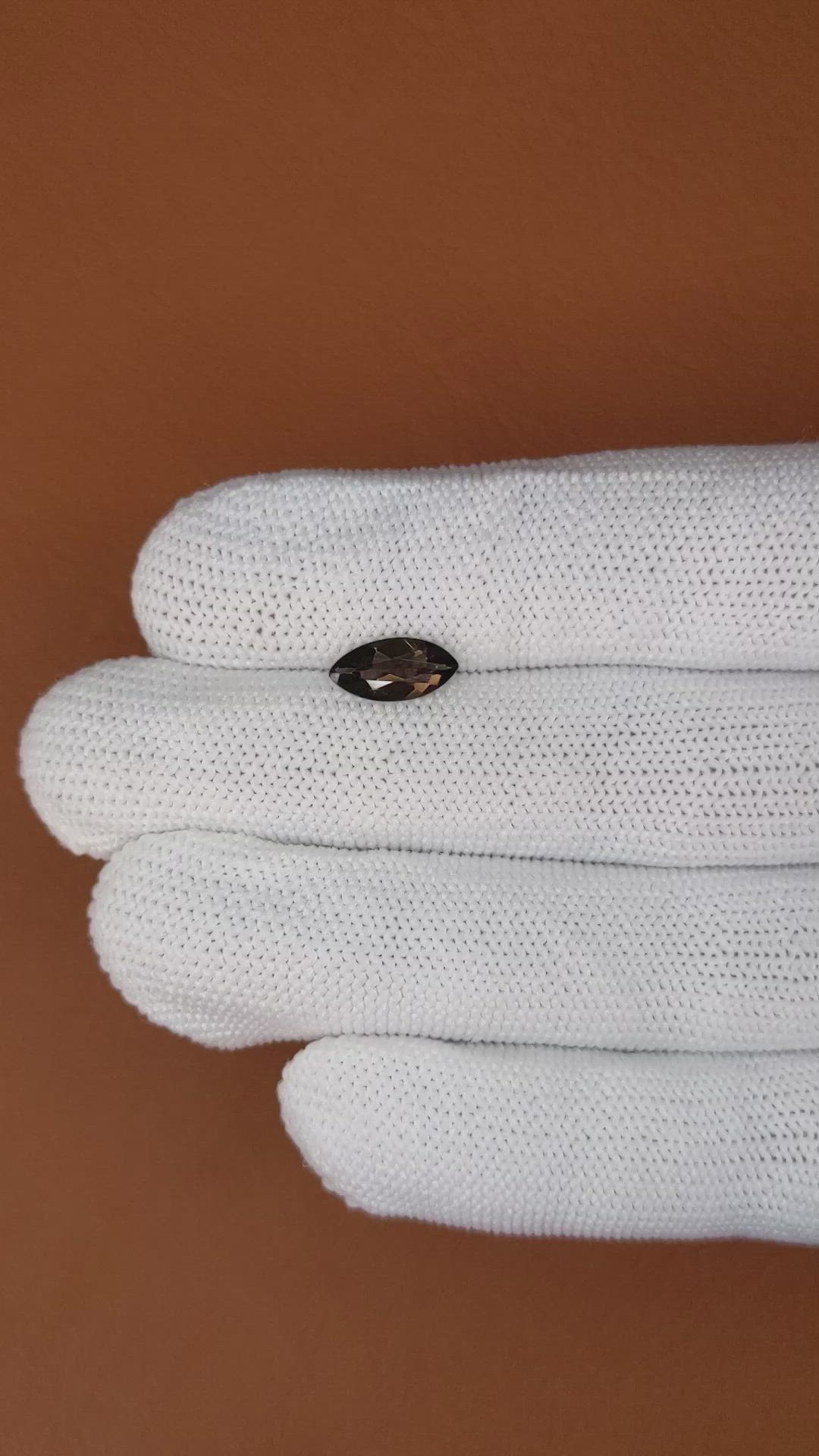 0.80 Ct. Brown Smoky Quartz from Ceylon (Sri Lanka) Size Video