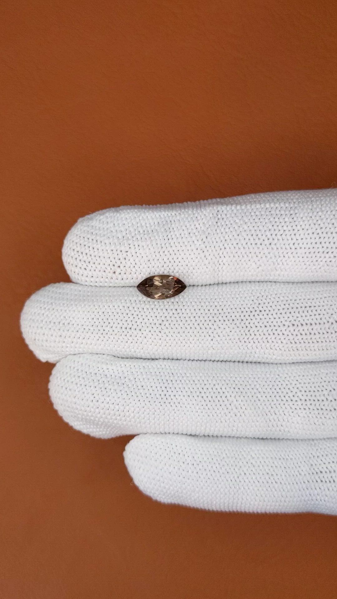 0.87 Ct. Brown Smoky Quartz from Ceylon (Sri Lanka) Size Video