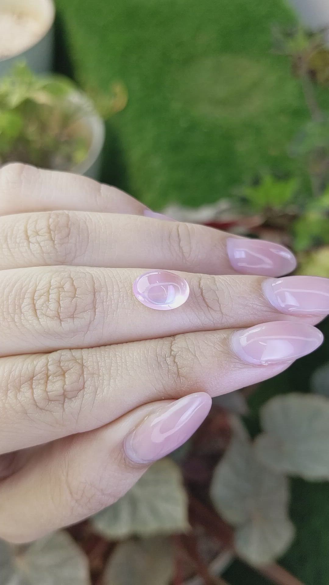 3.04 Ct. Pink Cabochon Rose Quartz from Brazil Size Video