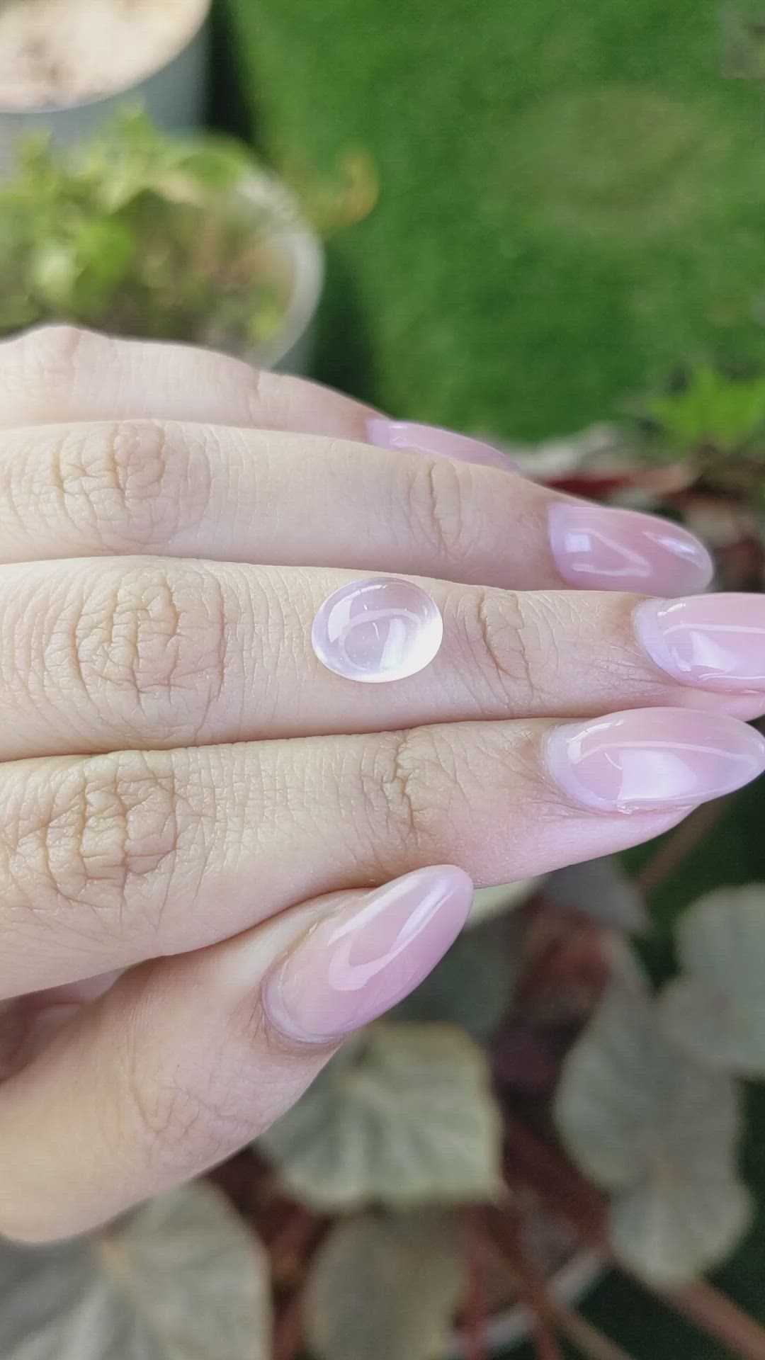 3.05 Ct. Pink Cabochon Rose Quartz from Brazil Size Video
