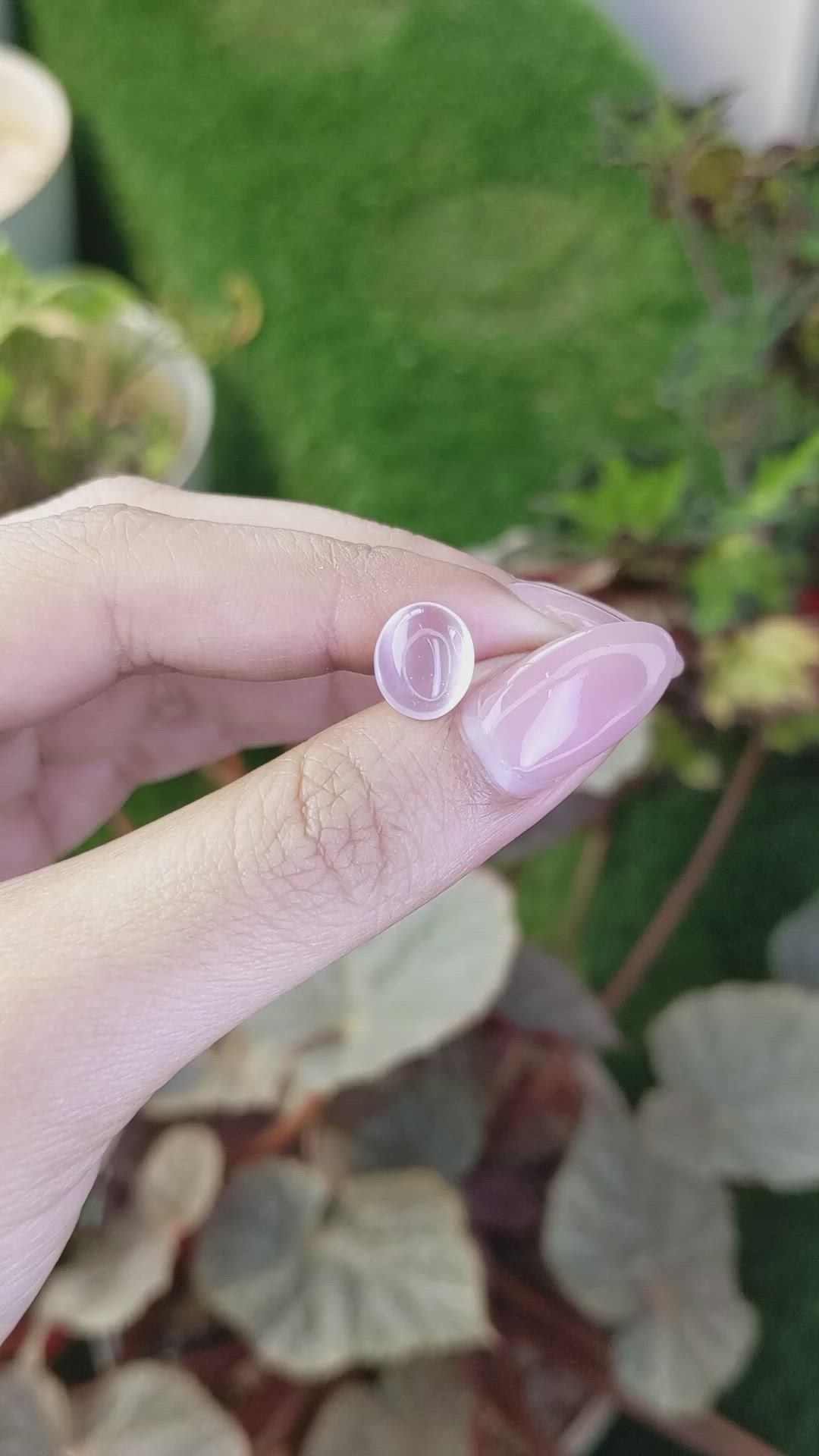 3.05 Ct. Pink Cabochon Rose Quartz from Brazil Size Video