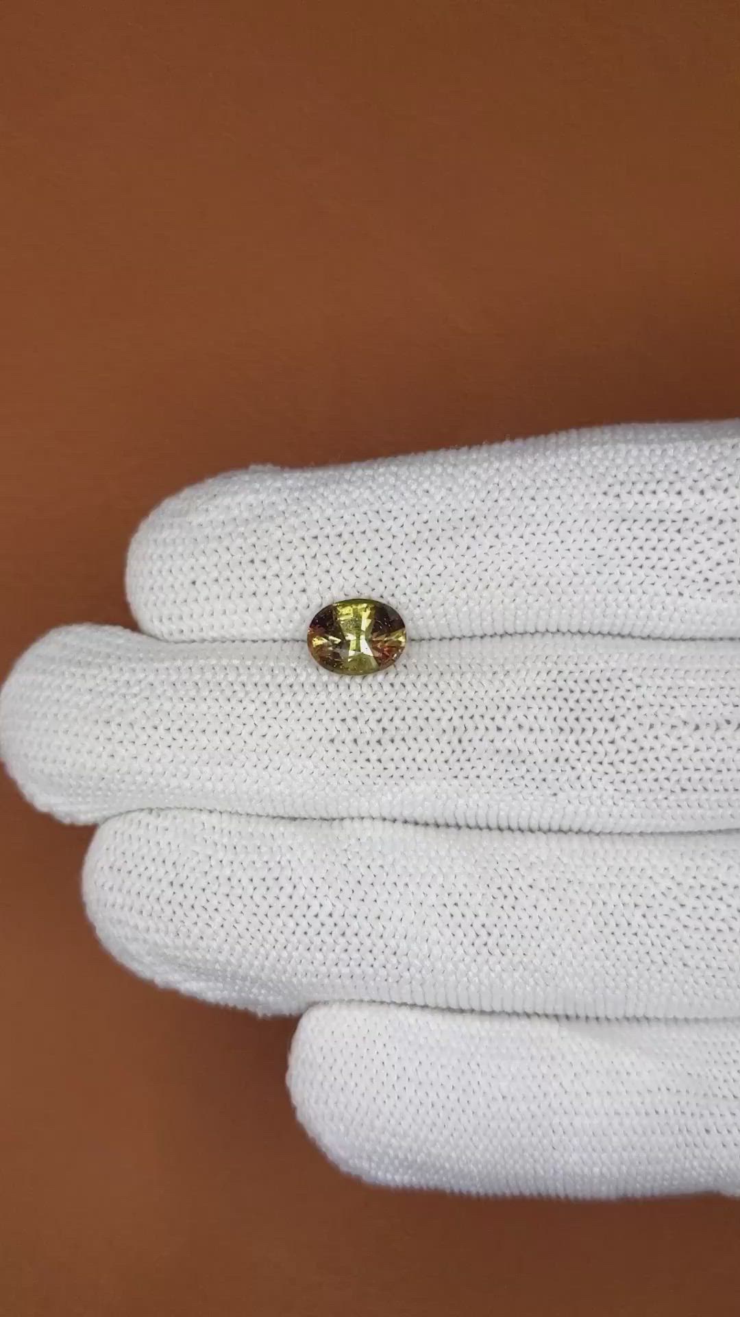 1.61 Ct. Bi Color Andalusite from Brazil Size Video