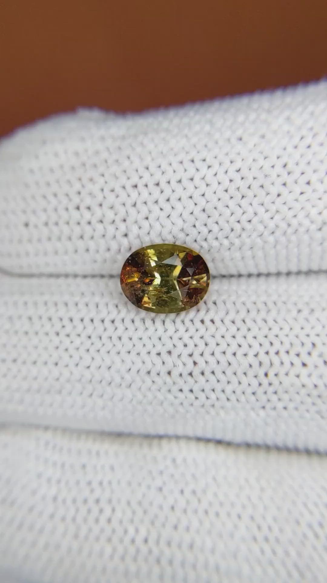 1.61 Ct. Bi Color Andalusite from Brazil Size Video