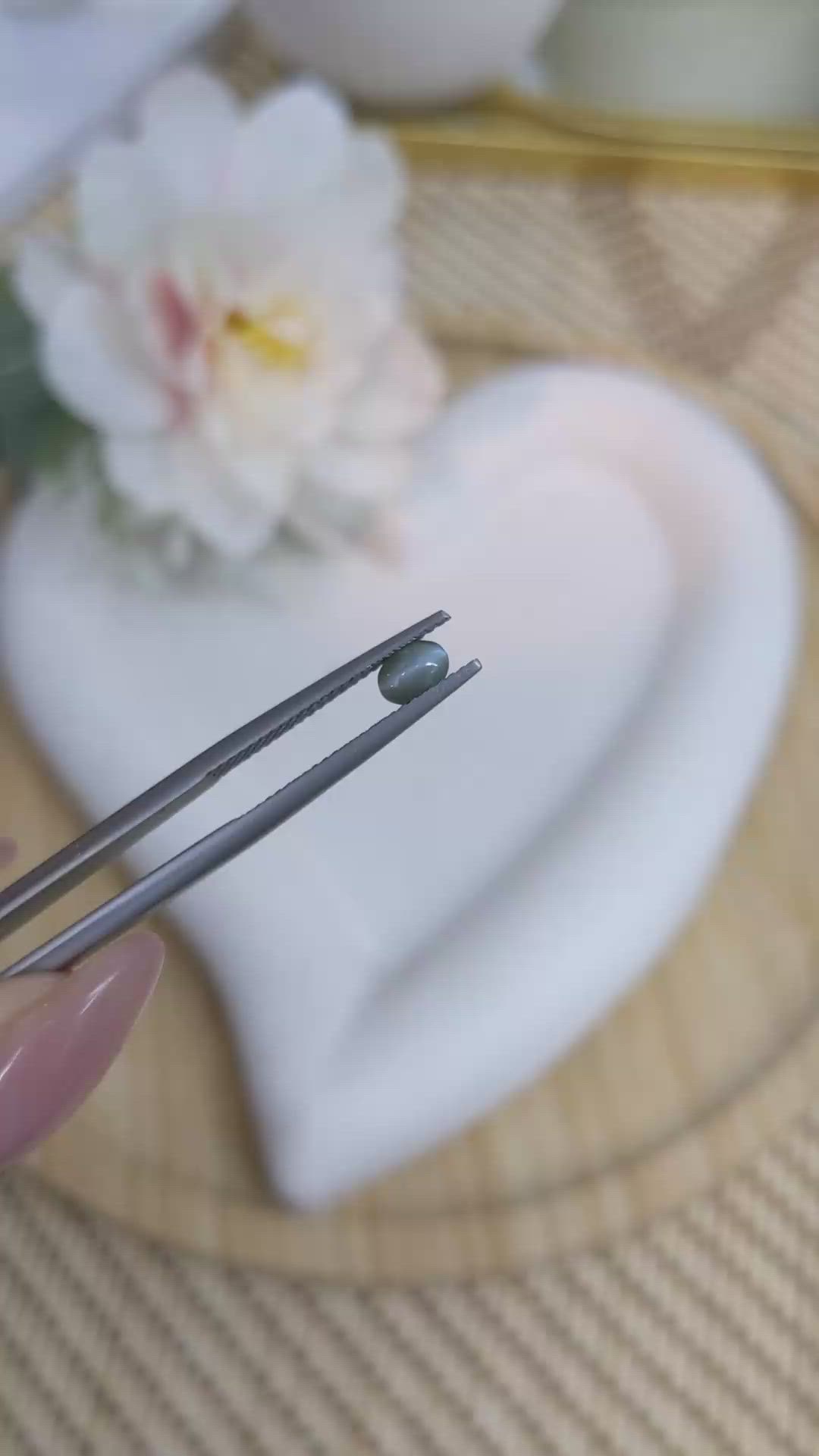 0.47 Ct. Cabochon Alexandrite from Ceylon (Sri Lanka) Size Video