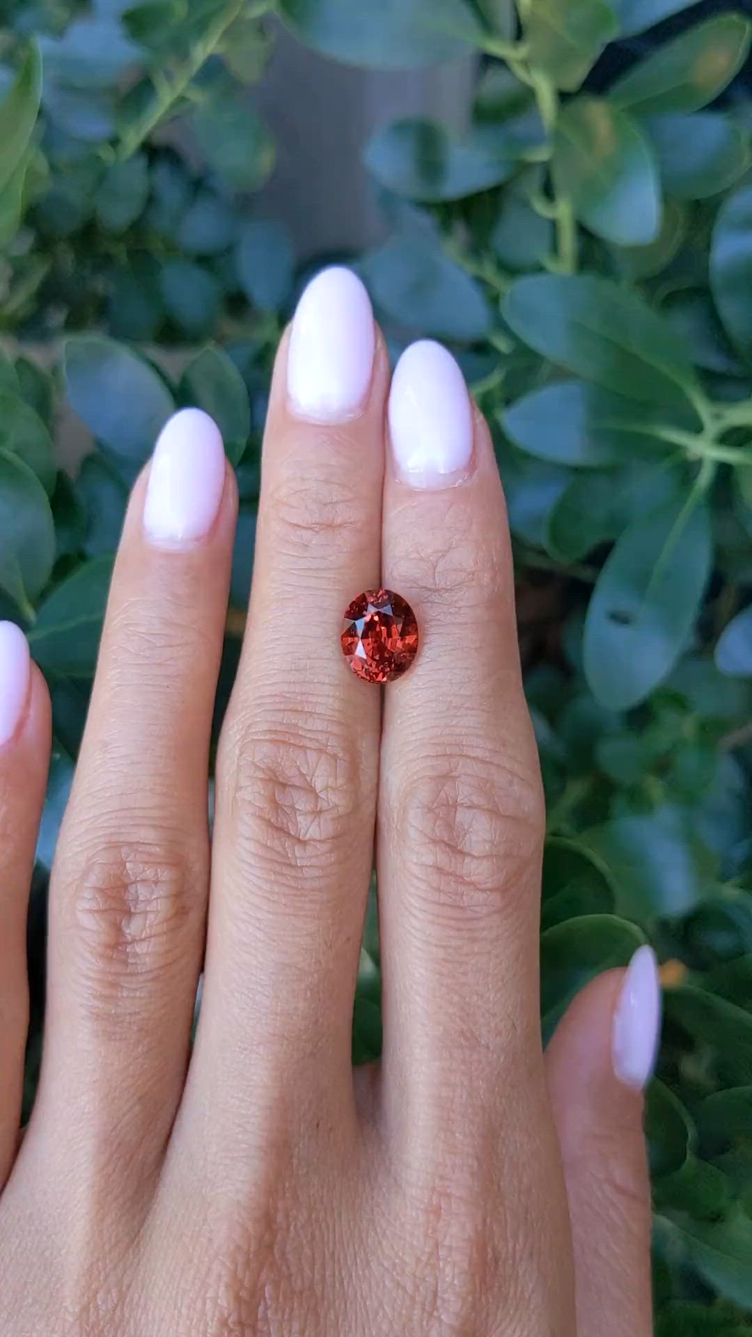 3.93 Ct. Orange Spessartite Garnet from Brazil Size Video