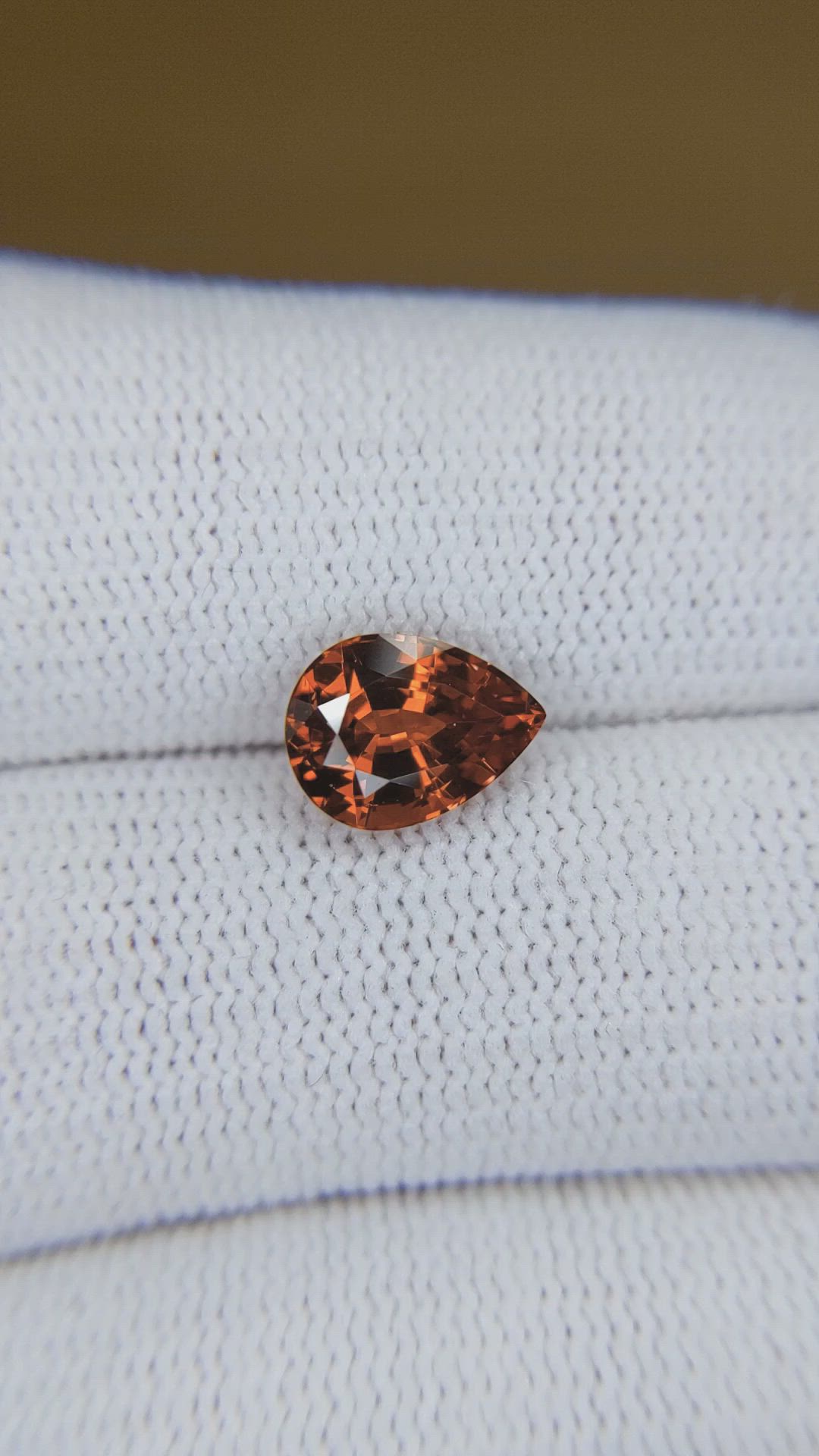 2.75 Ct. Reddish Orange Spessartite Garnet from Brazil Size Video