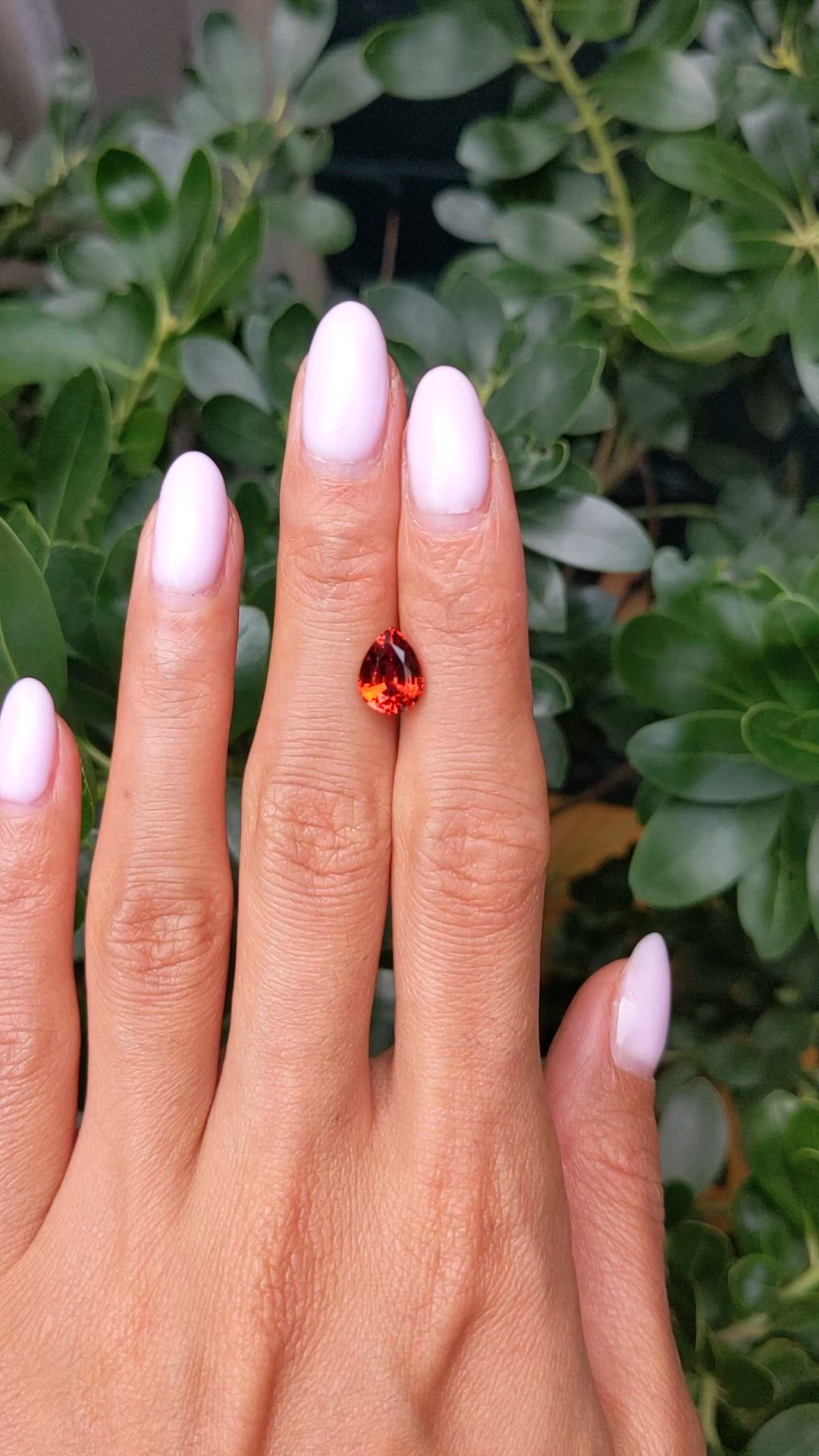 2.75 Ct. Reddish Orange Spessartite Garnet from Brazil Size Video