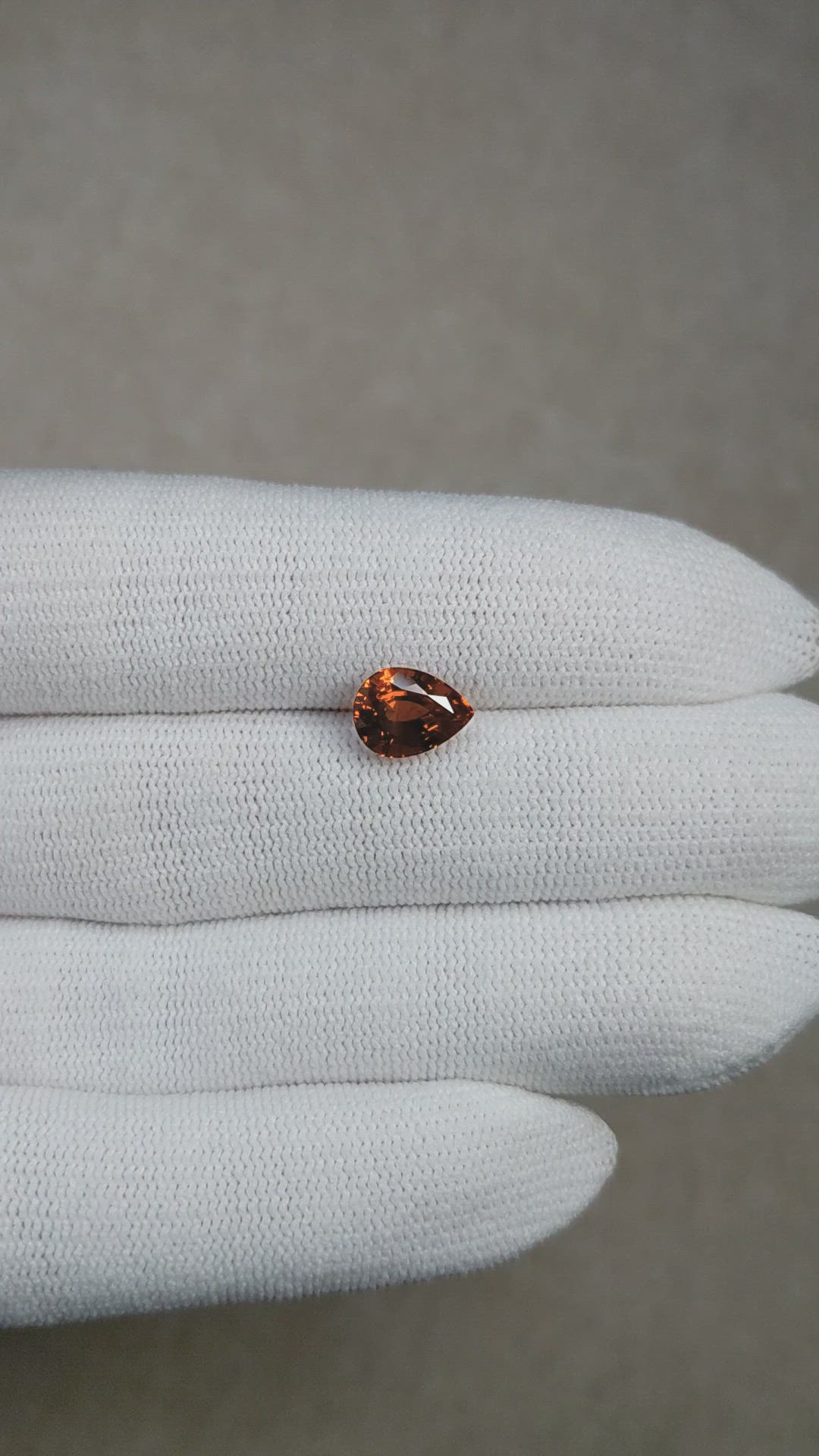 2.75 Ct. Reddish Orange Spessartite Garnet from Brazil Size Video