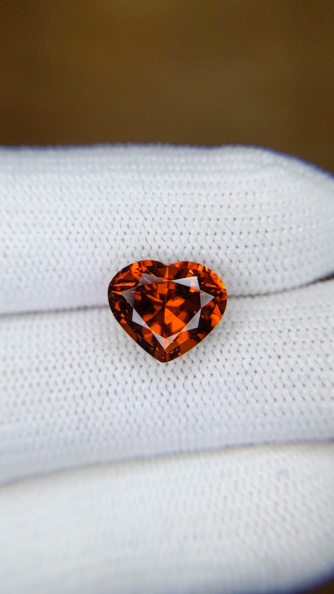 4.14 Ct. Reddish Orange Spessartite Garnet from Brazil Size Video