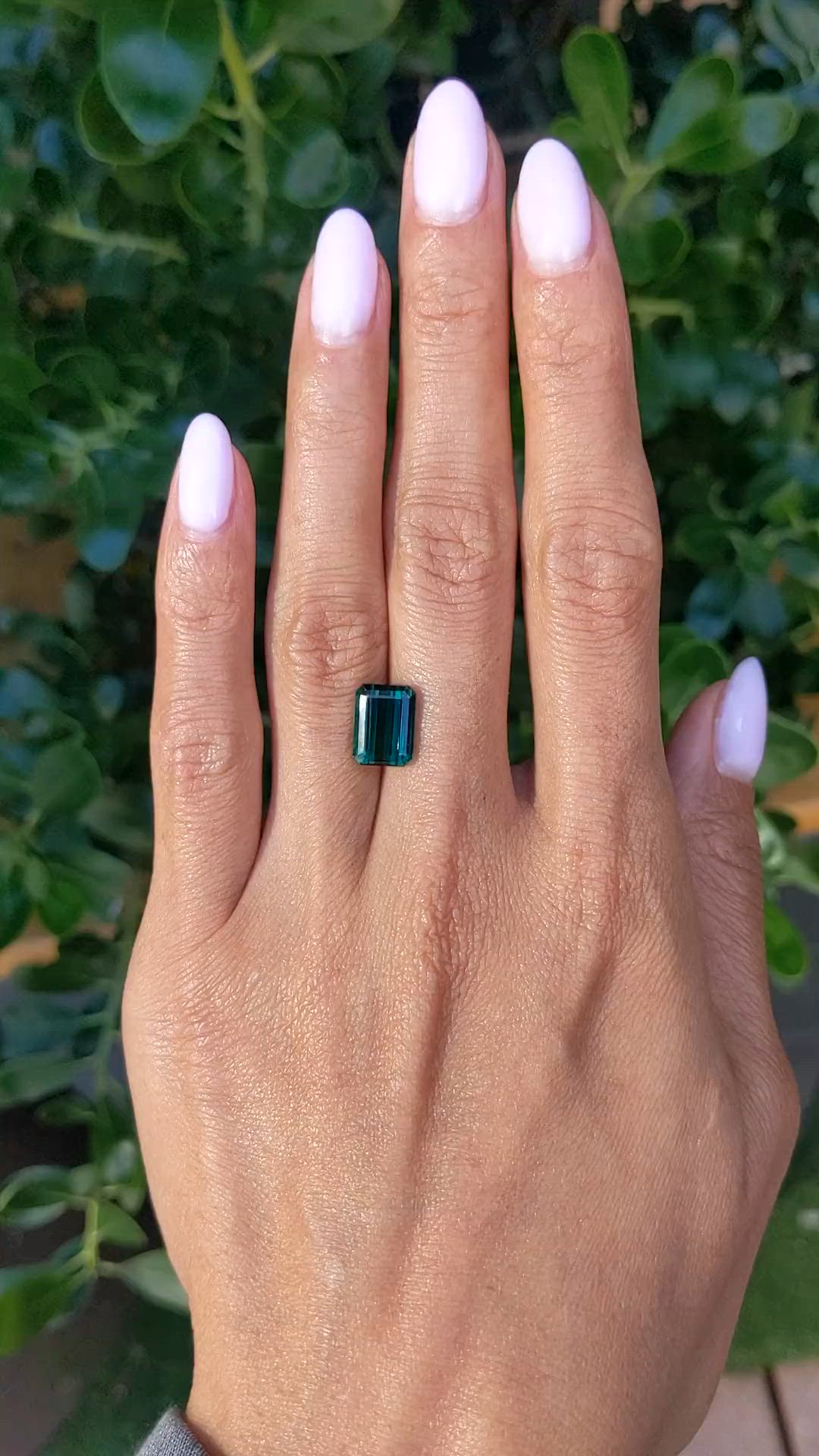 3.68 Ct. Bluish Green Tourmaline from Brazil Size Video