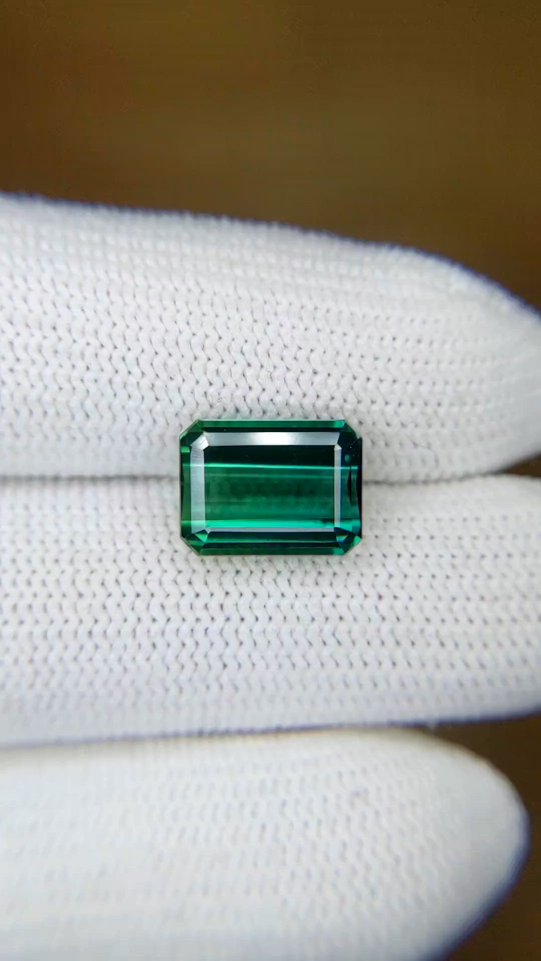 3.68 Ct. Bluish Green Tourmaline from Brazil Size Video