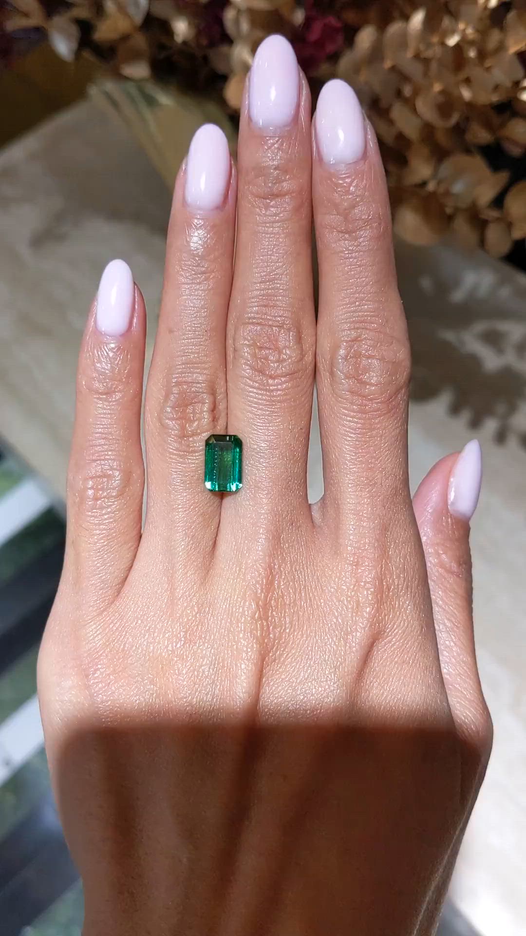 2.84 Ct. Green Tourmaline from Brazil Size Video
