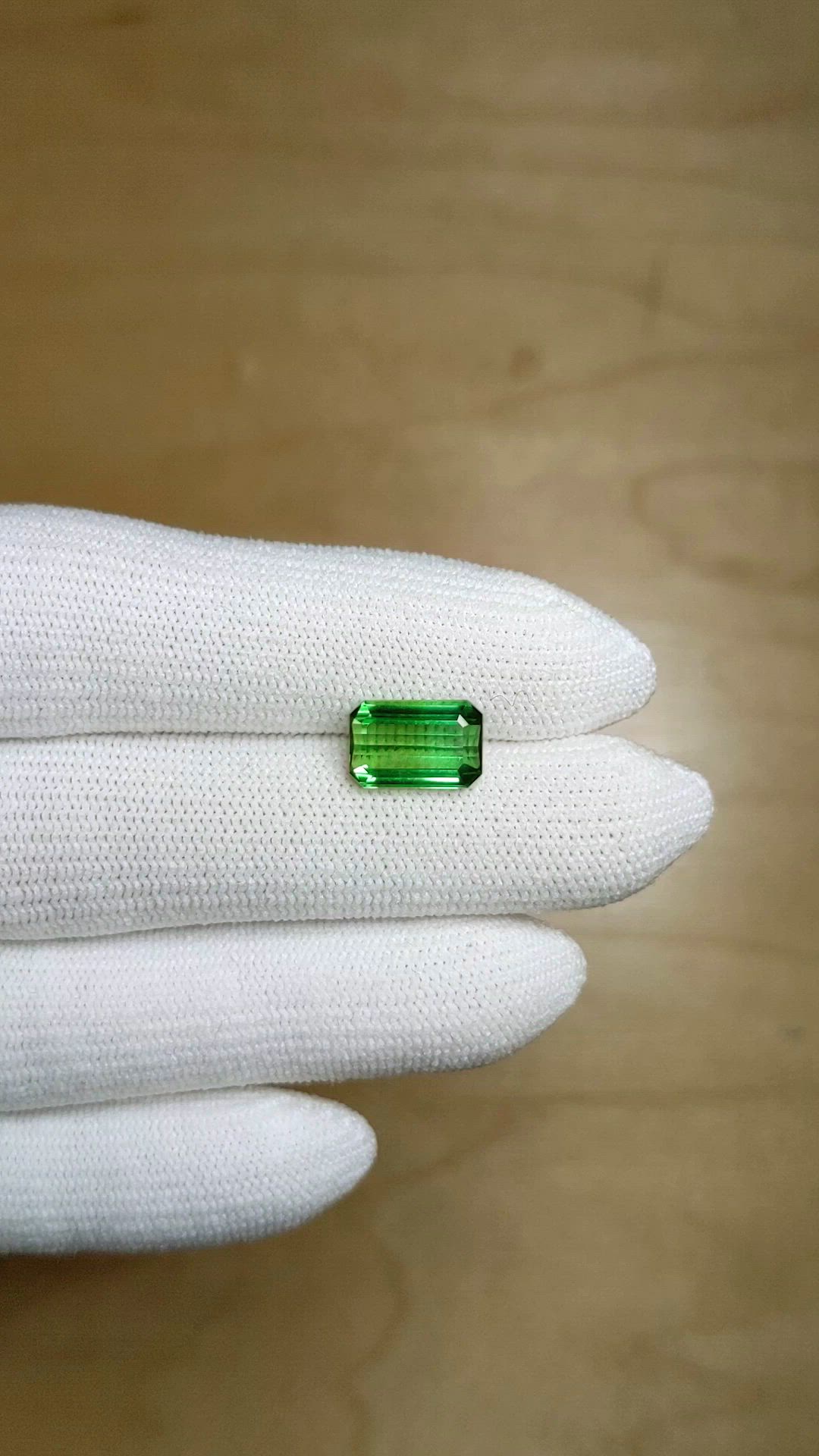 2.84 Ct. Green Tourmaline from Brazil Size Video