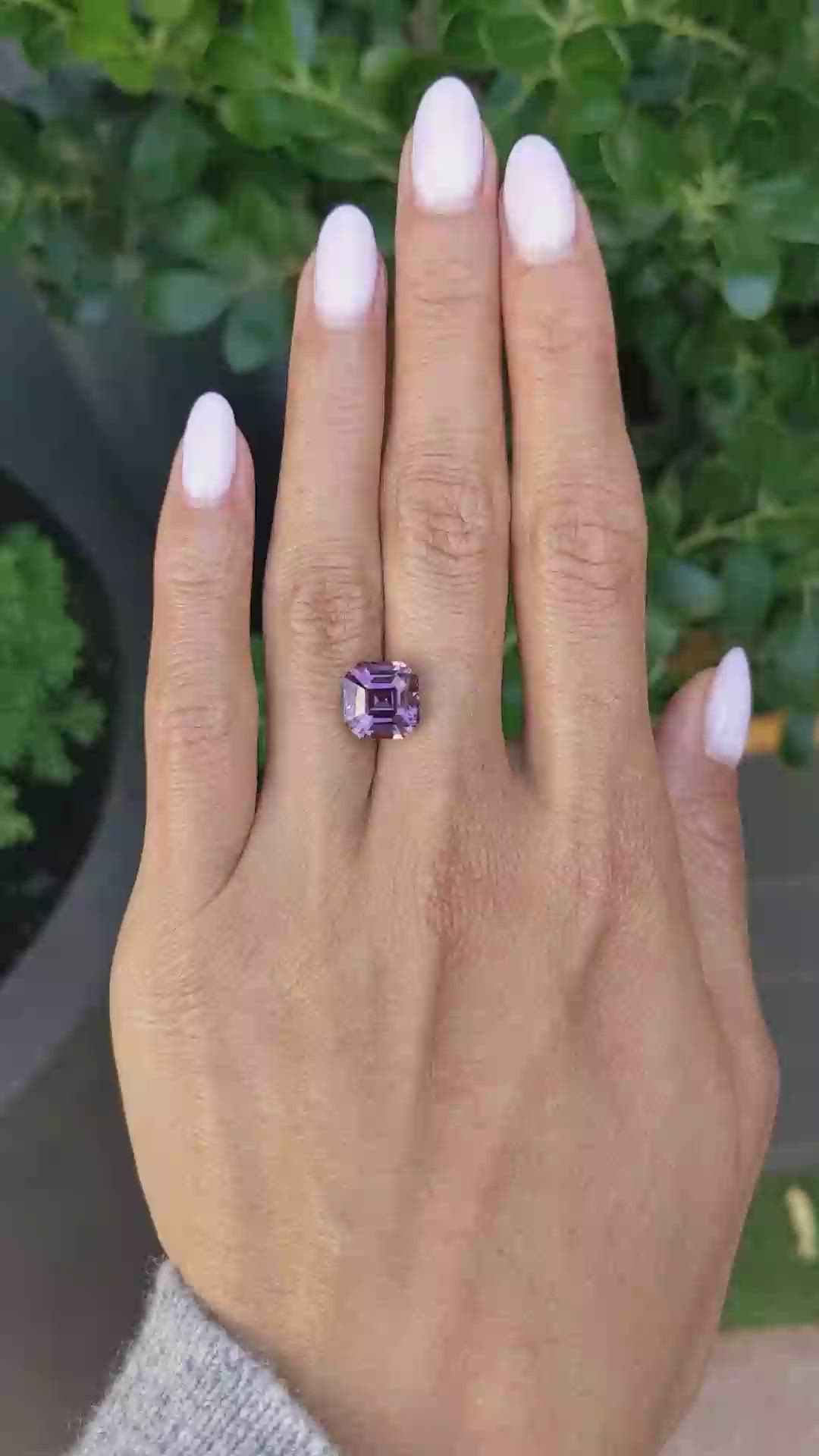 5.68 Ct. Pinkish Purple Spinel from Ceylon (Sri Lanka) Size Video