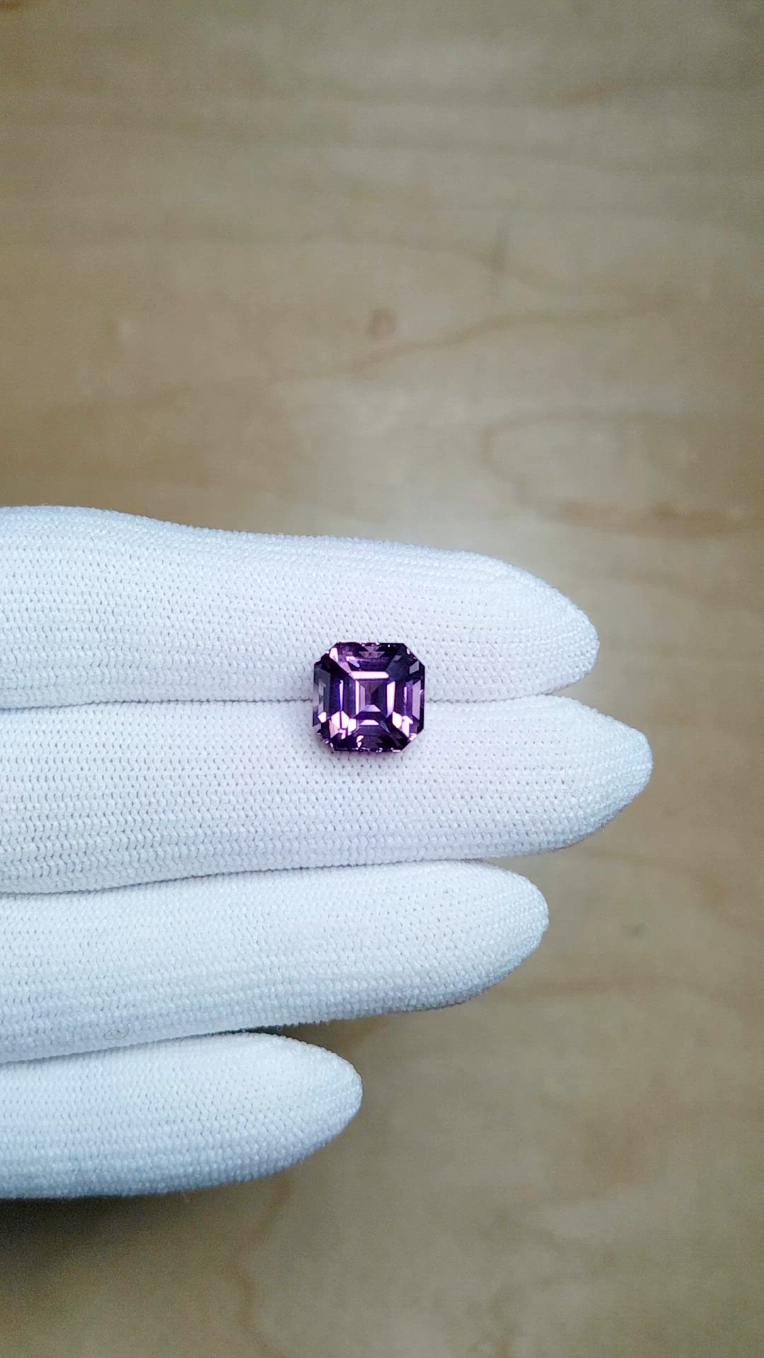 5.68 Ct. Pinkish Purple Spinel from Ceylon (Sri Lanka) Size Video