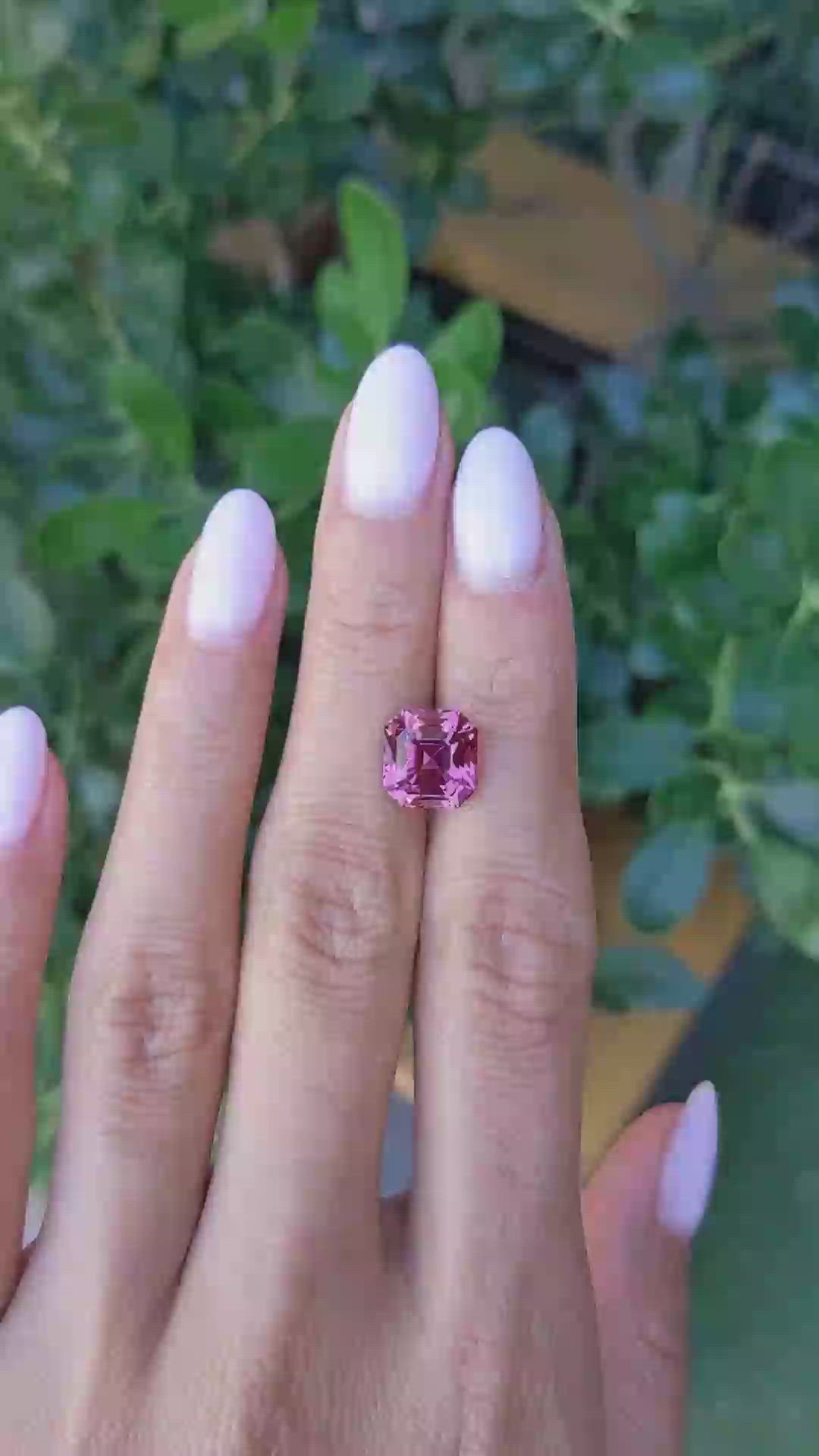 5.02 Ct. Purplish Pink Spinel from Ceylon (Sri Lanka) Size Video
