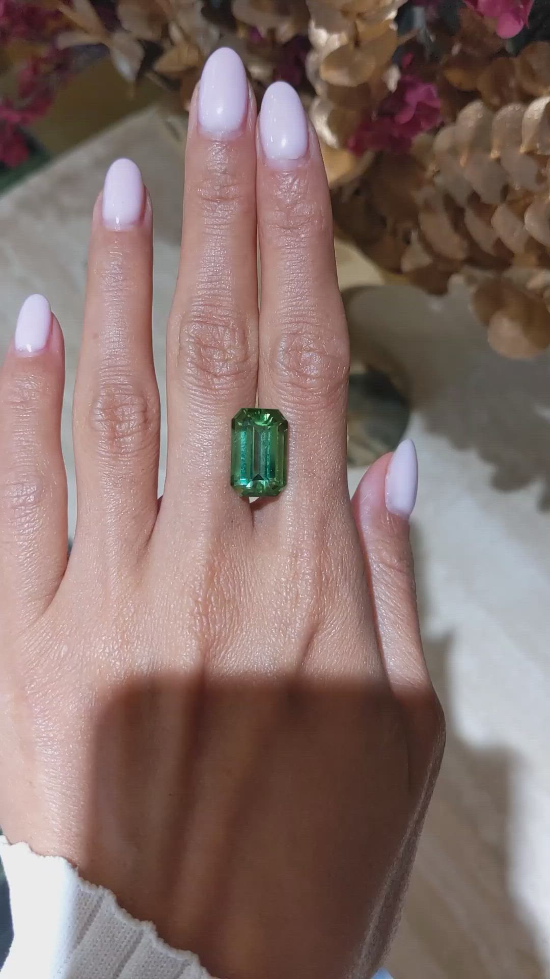 10.50 Ct. Green Tourmaline from Ceylon (Sri Lanka) Size Video