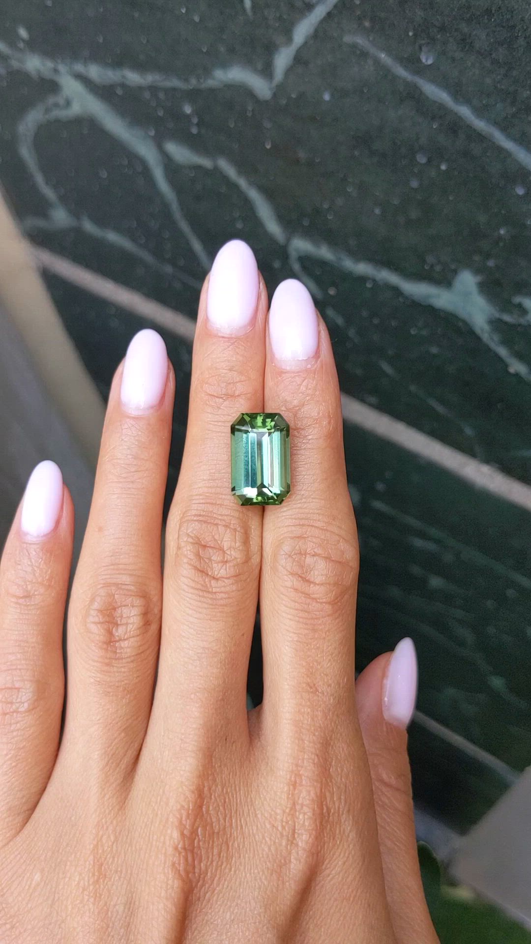 10.50 Ct. Green Tourmaline from Ceylon (Sri Lanka) Size Video
