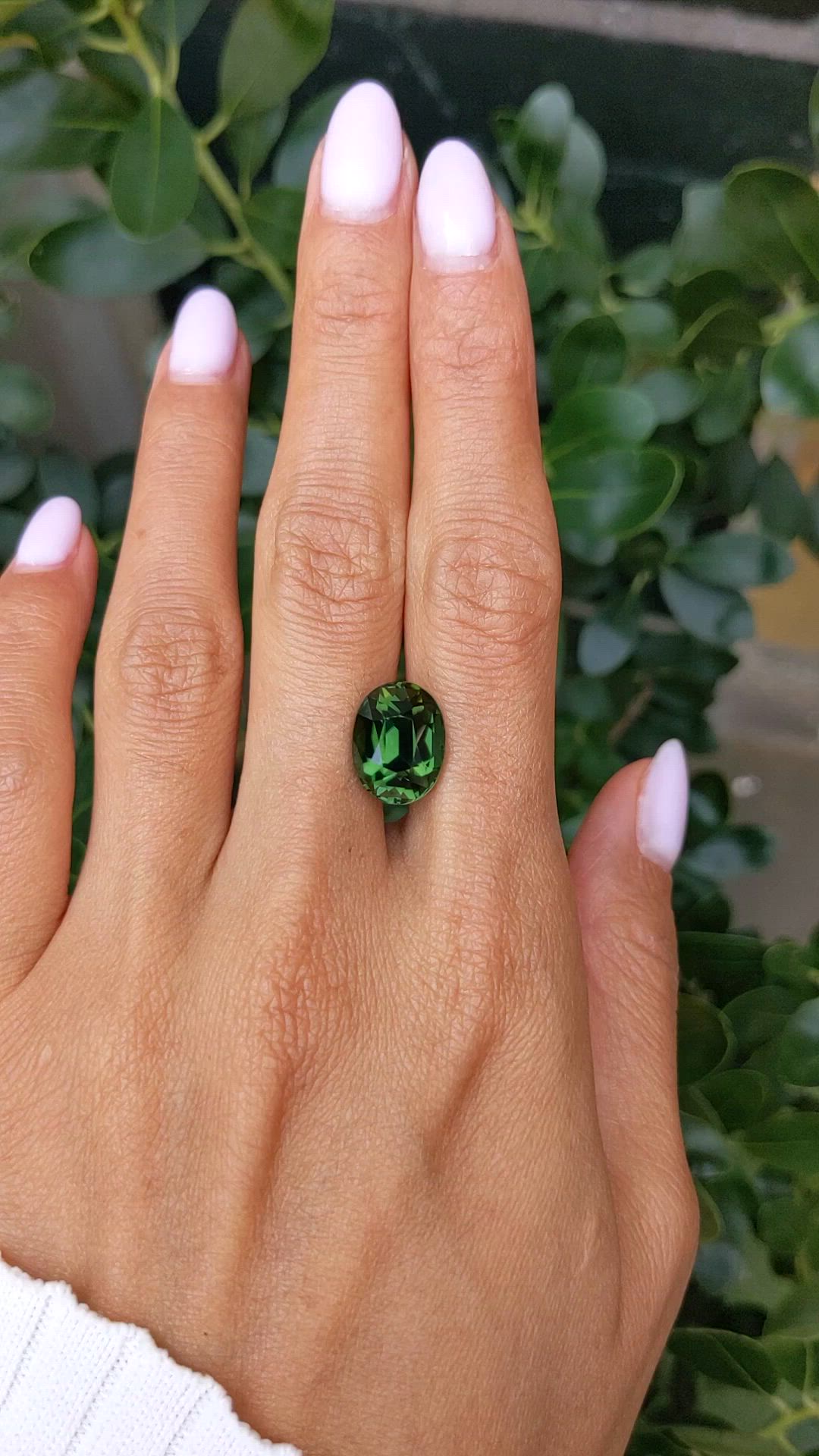 7.31 Ct. Green Tourmaline from Ceylon (Sri Lanka) Size Video
