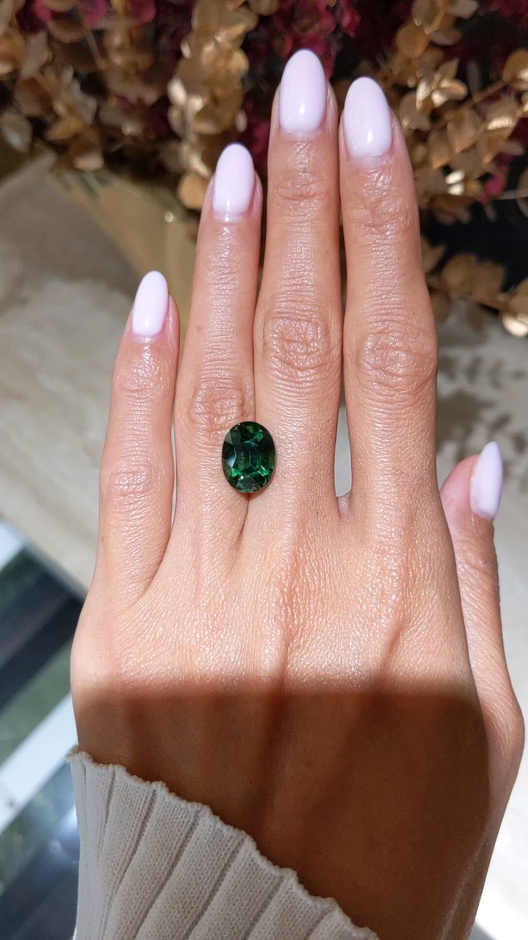 7.31 Ct. Green Tourmaline from Ceylon (Sri Lanka) Size Video
