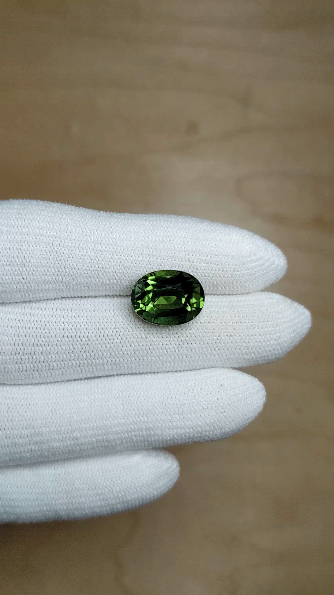 7.31 Ct. Green Tourmaline from Ceylon (Sri Lanka) Size Video