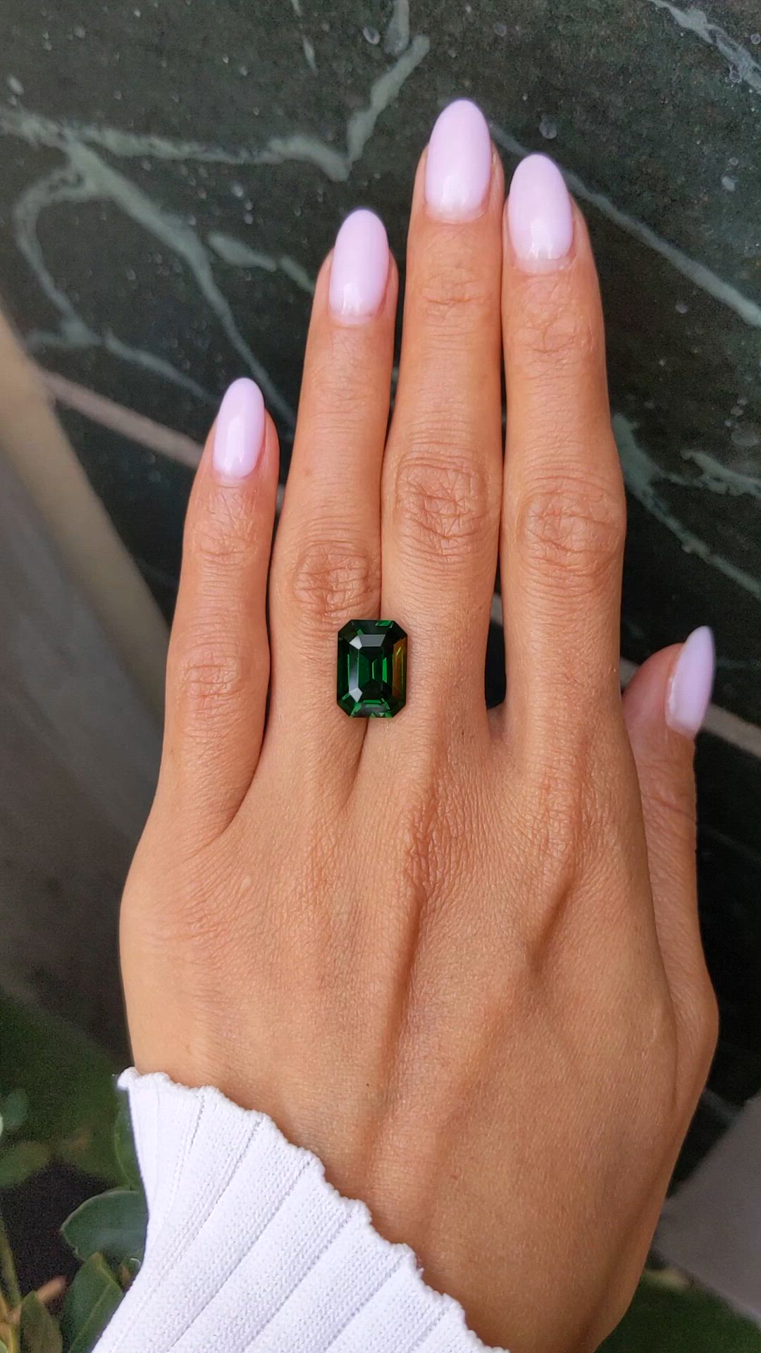 8.10 Ct. Tsavorite Garnet from East Africa Size Video