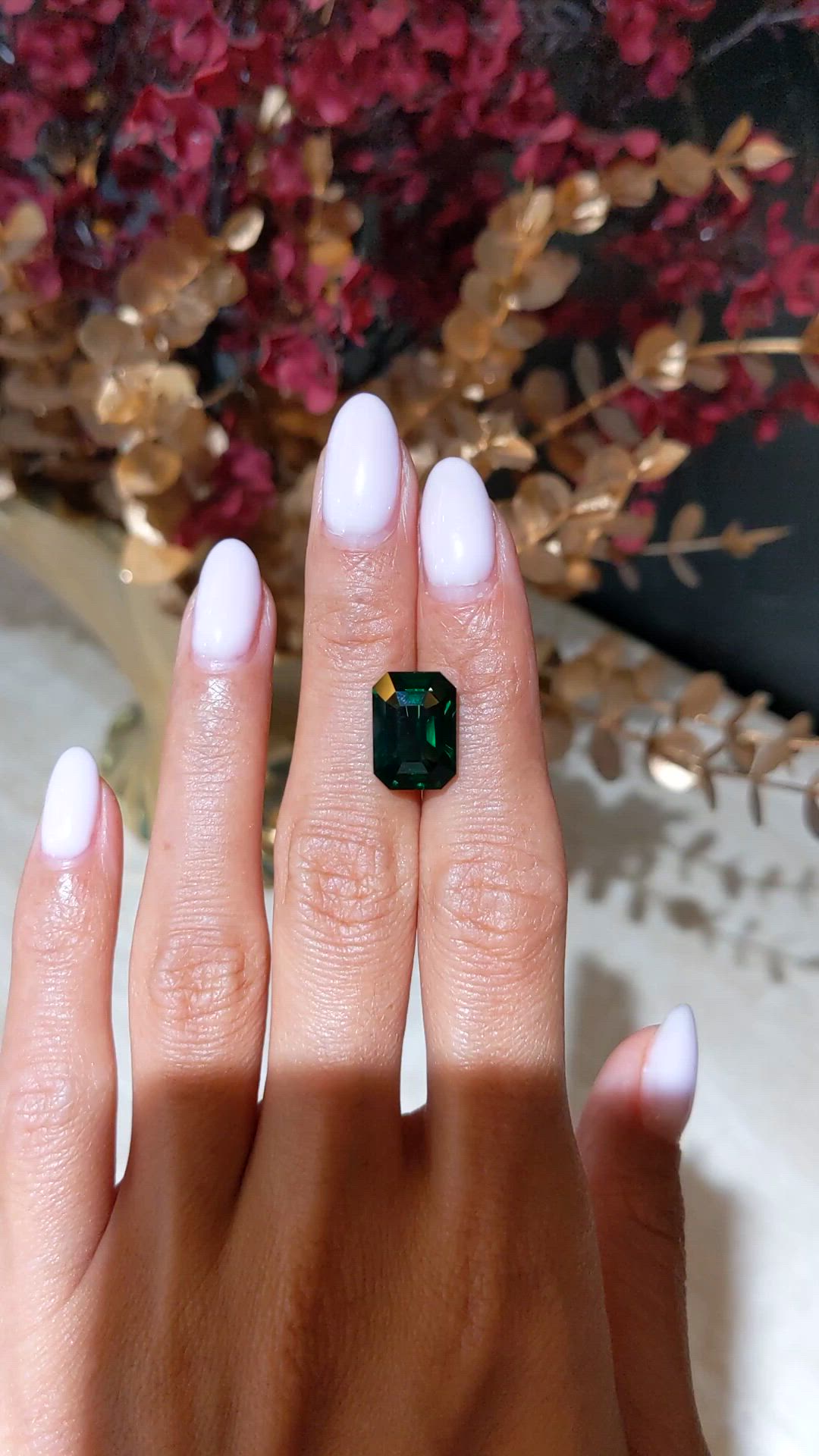 8.10 Ct. Tsavorite Garnet from East Africa Size Video