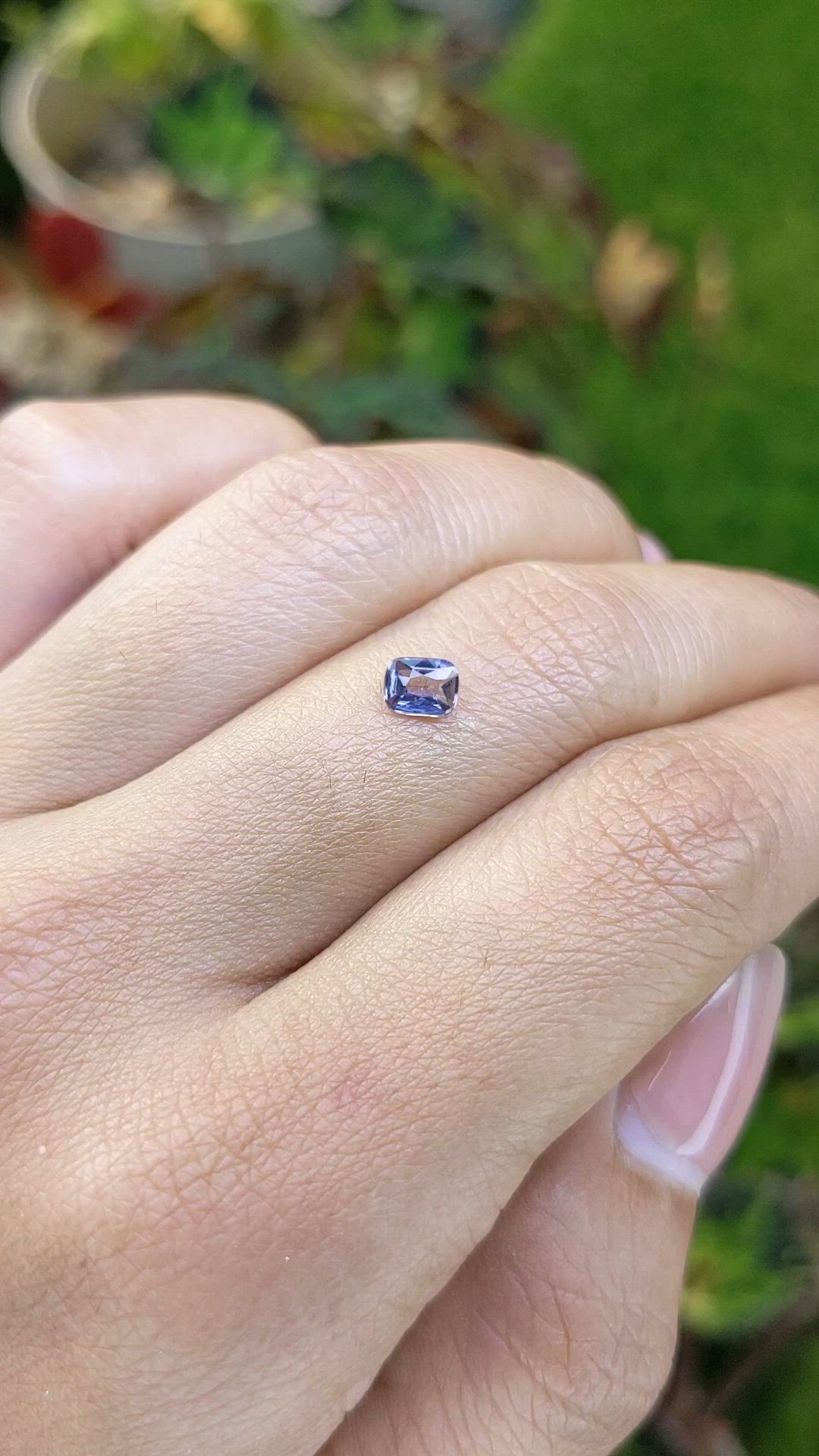 0.38 Ct. Purple Spinel from Ceylon (Sri Lanka) Size Video