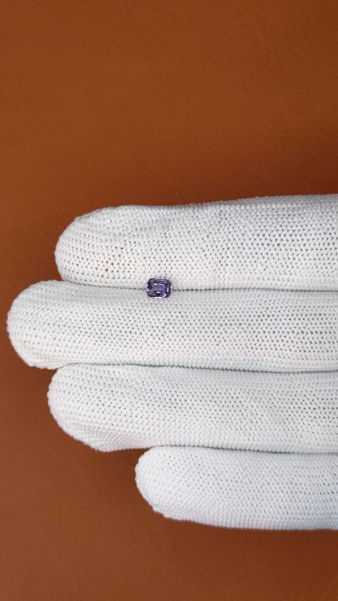 0.38 Ct. Purple Spinel from Ceylon (Sri Lanka) Size Video