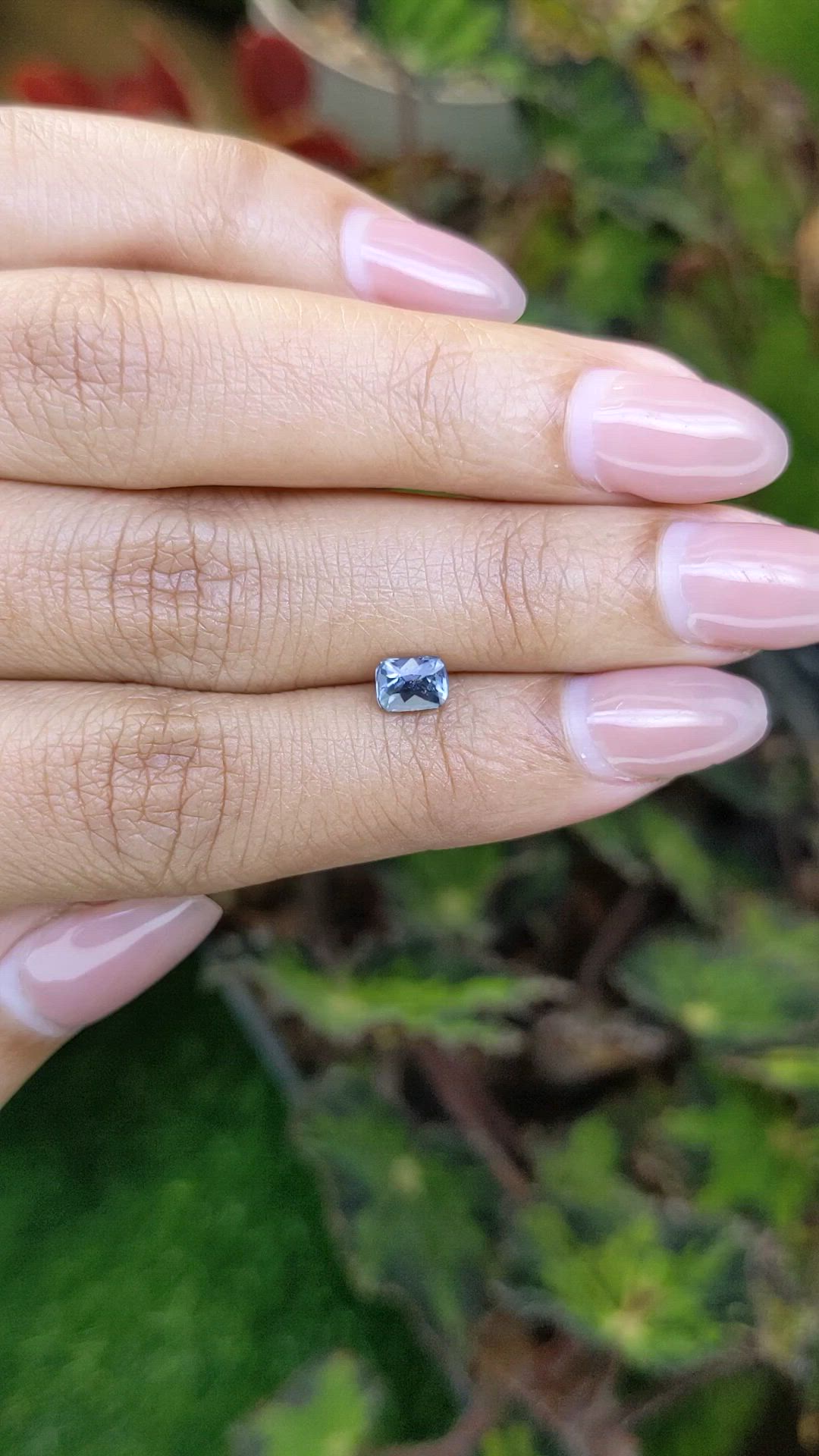 0.66 Ct. Greyish Blue Spinel from Ceylon (Sri Lanka) Size Video