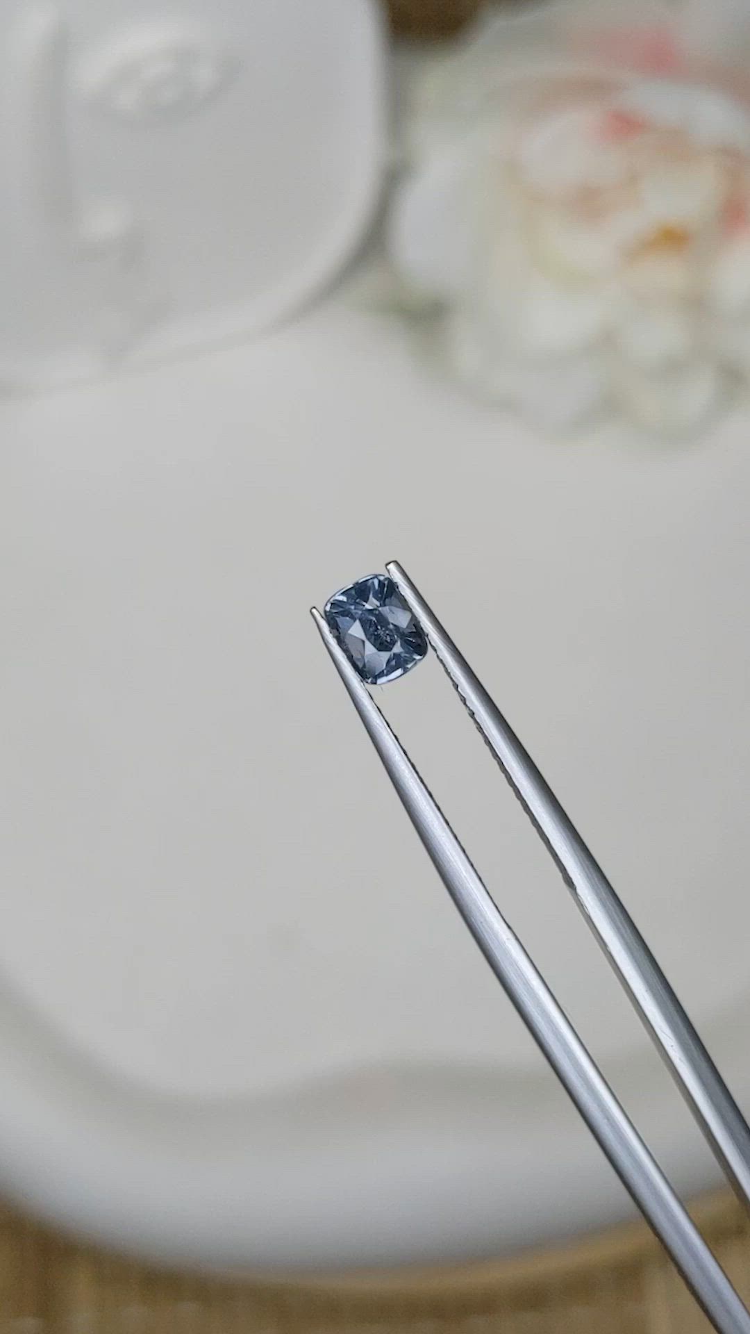 0.66 Ct. Greyish Blue Spinel from Ceylon (Sri Lanka) Size Video