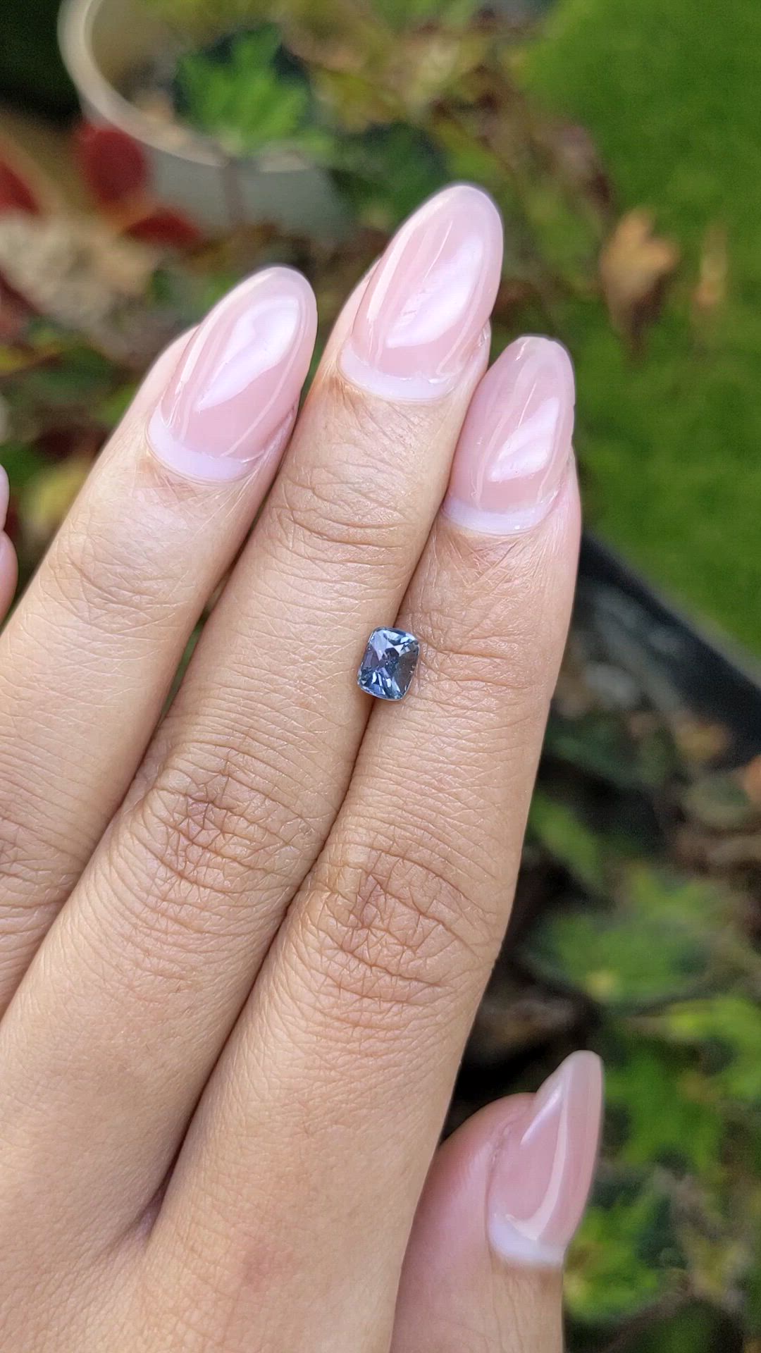 0.66 Ct. Greyish Blue Spinel from Ceylon (Sri Lanka) Size Video