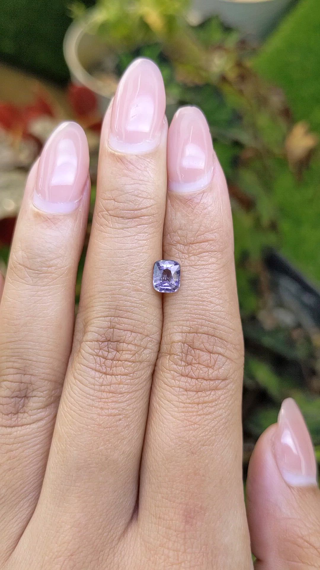 0.87 Ct. Pinkish Purple Spinel from Ceylon (Sri Lanka) Size Video