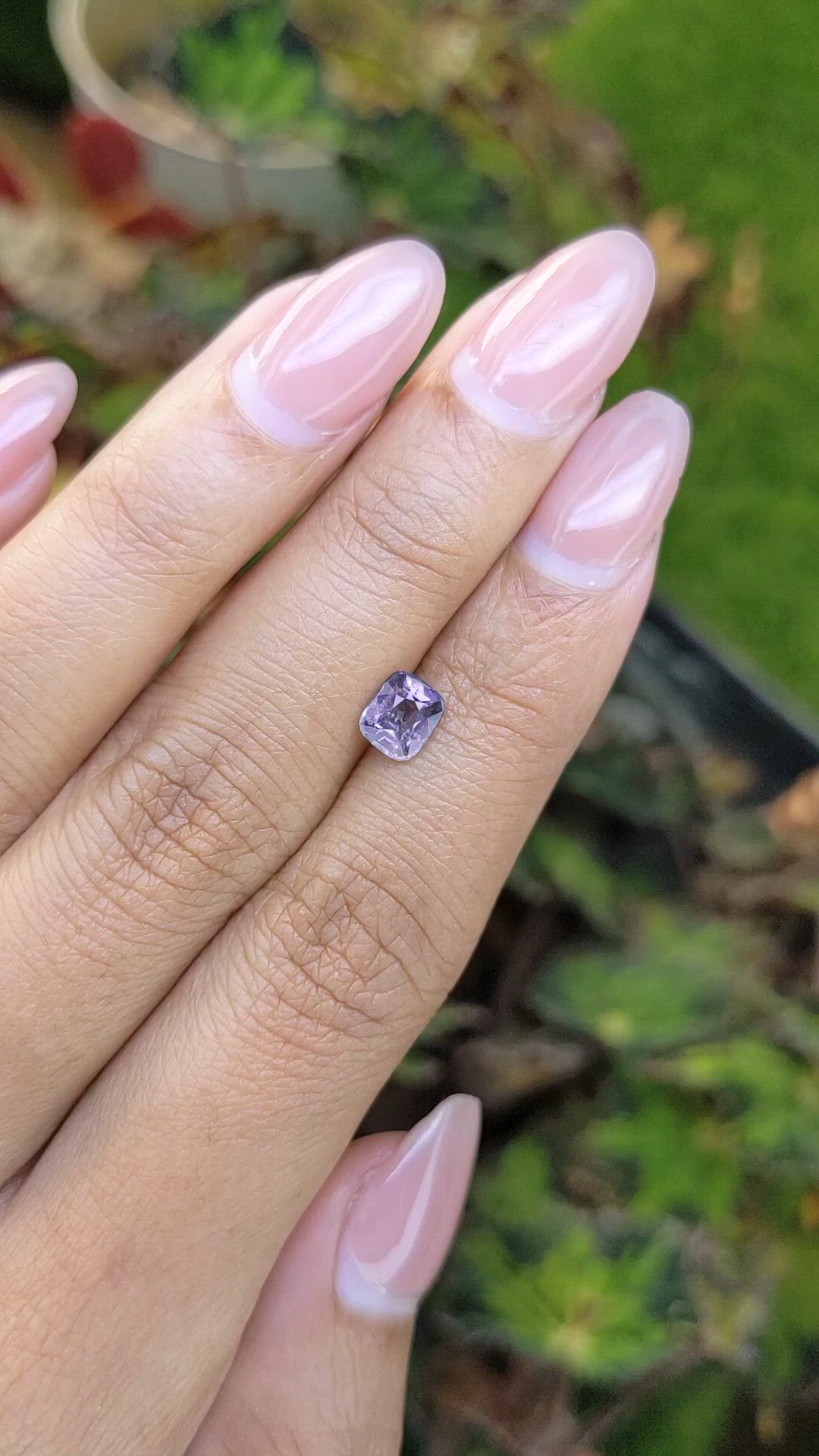 0.87 Ct. Pinkish Purple Spinel from Ceylon (Sri Lanka) Size Video