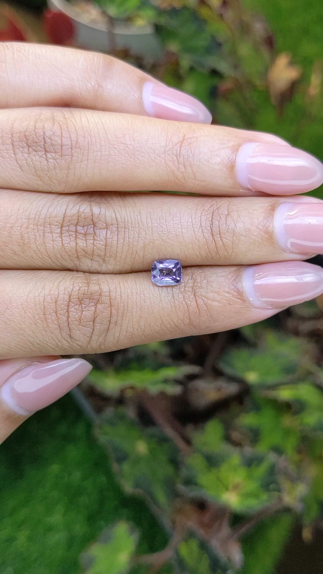 0.87 Ct. Pinkish Purple Spinel from Ceylon (Sri Lanka) Size Video