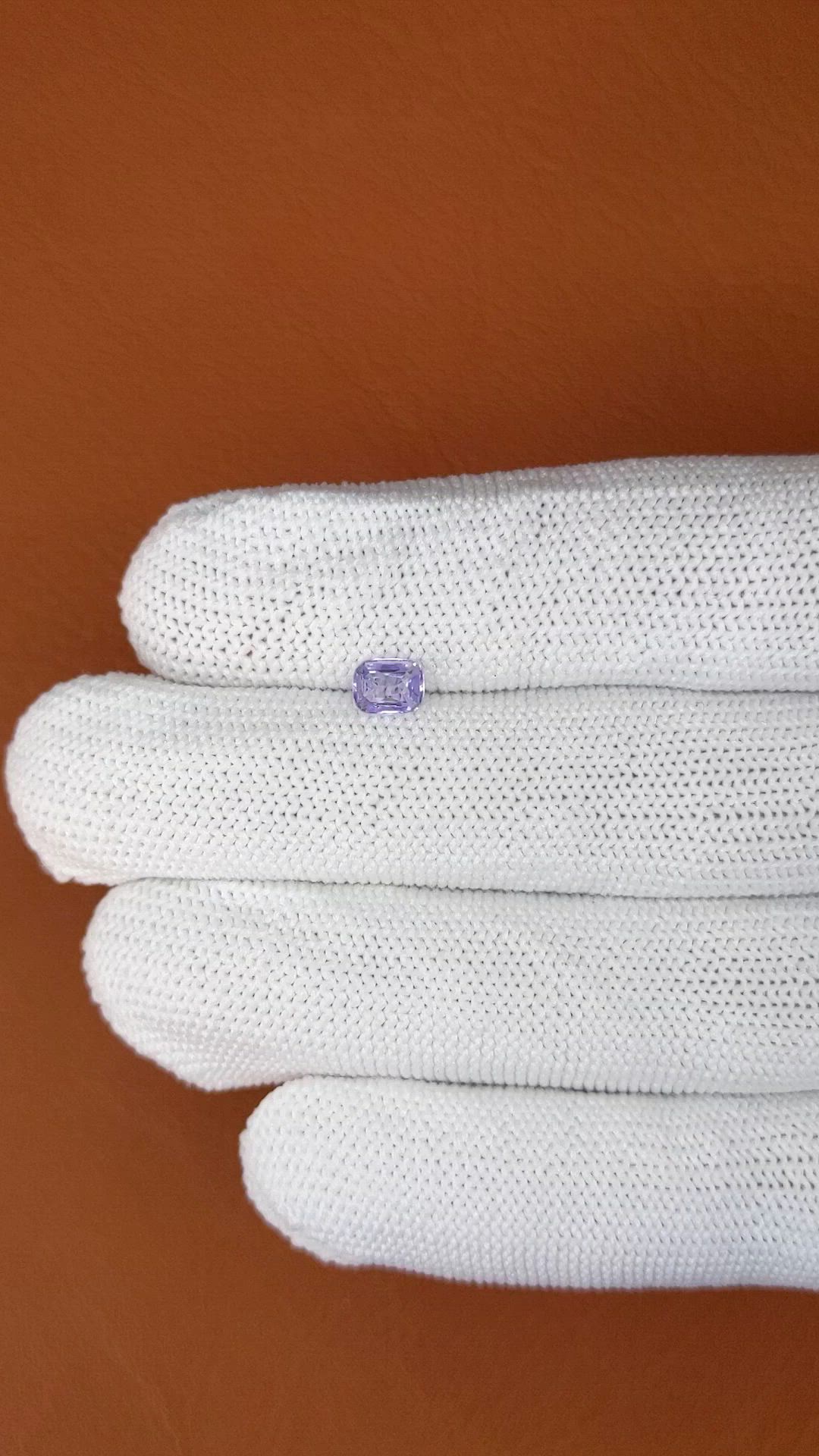 0.55 Ct. Bluish Purple Spinel from Ceylon (Sri Lanka) Size Video