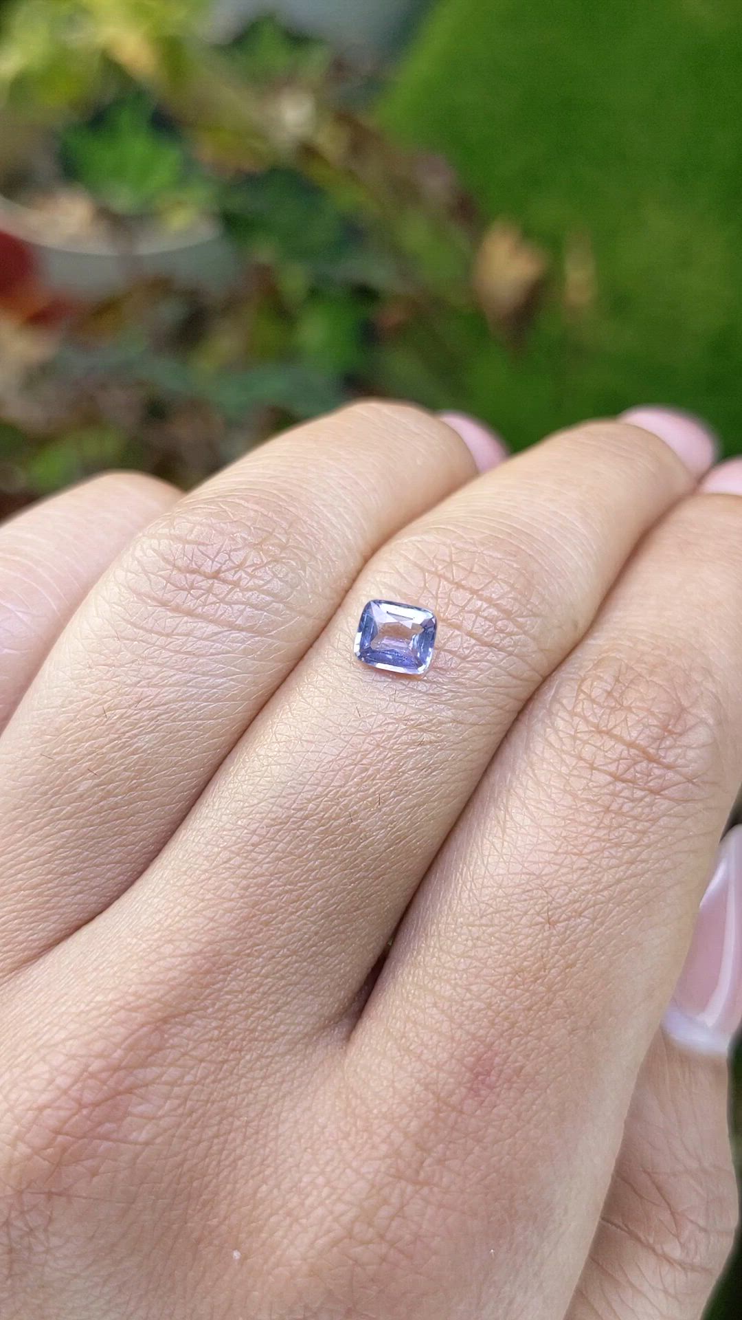 0.61 Ct. Purplish Blue Spinel from Ceylon (Sri Lanka) Size Video