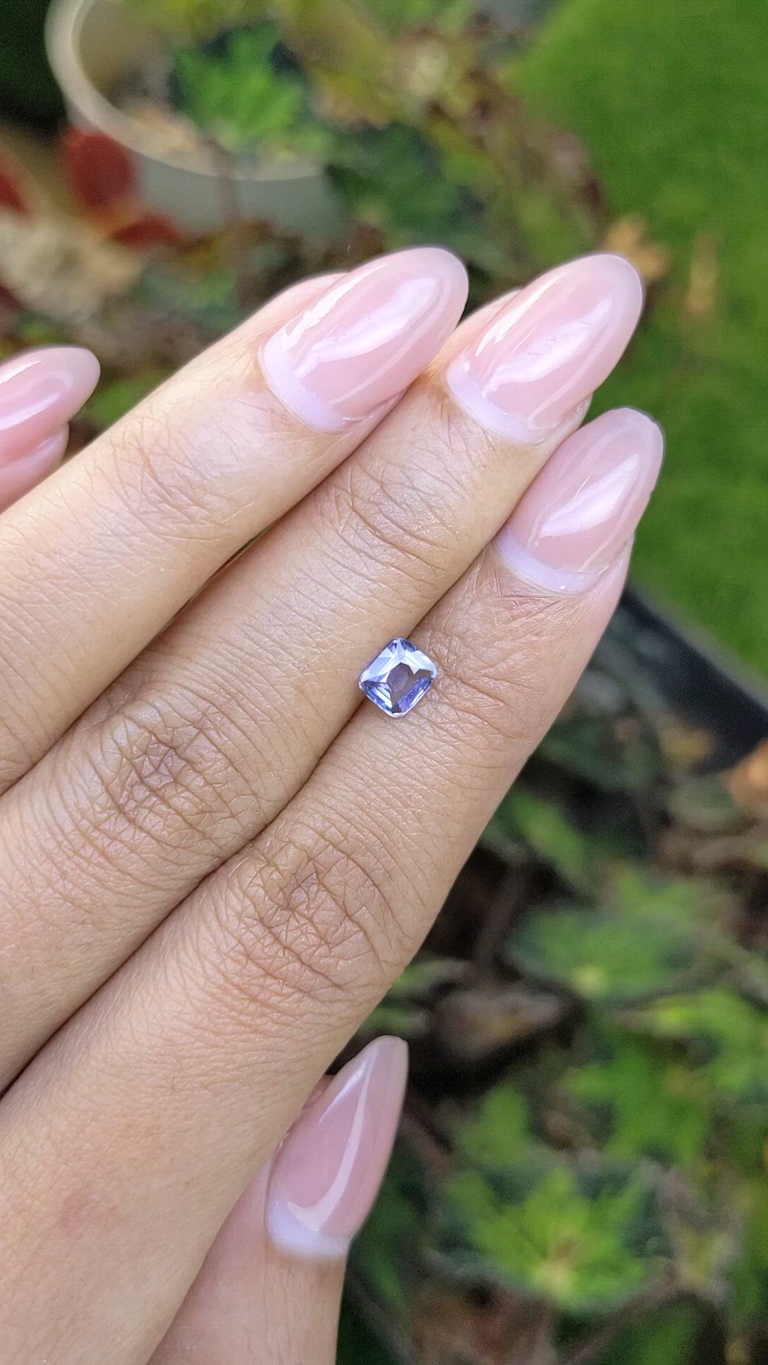 0.61 Ct. Purplish Blue Spinel from Ceylon (Sri Lanka) Size Video