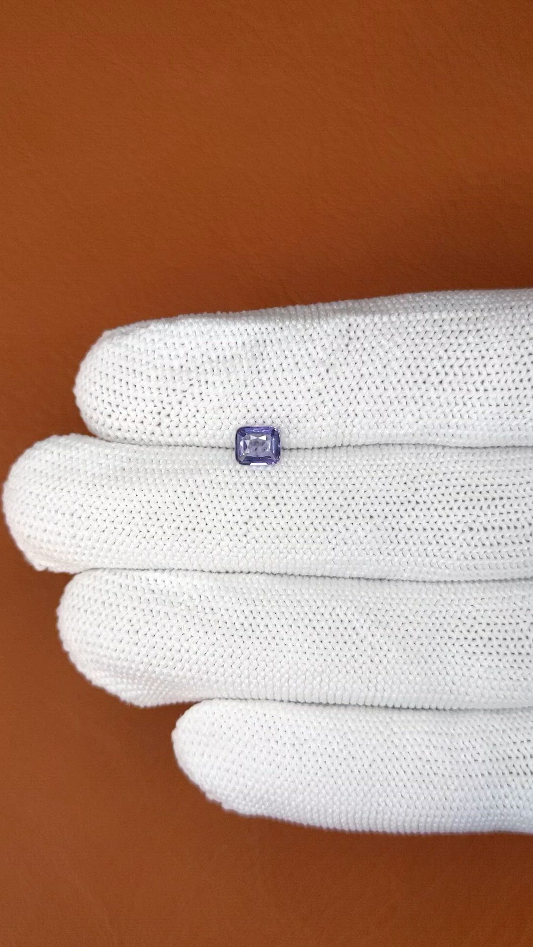 0.61 Ct. Purplish Blue Spinel from Ceylon (Sri Lanka) Size Video