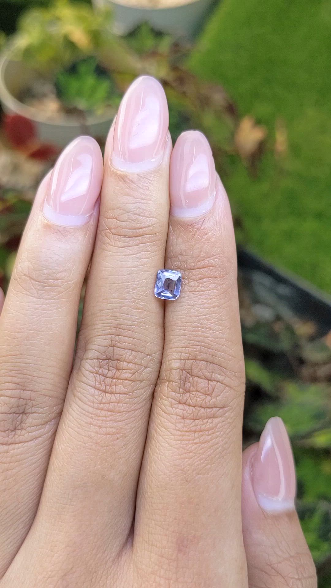 0.61 Ct. Purplish Blue Spinel from Ceylon (Sri Lanka) Size Video