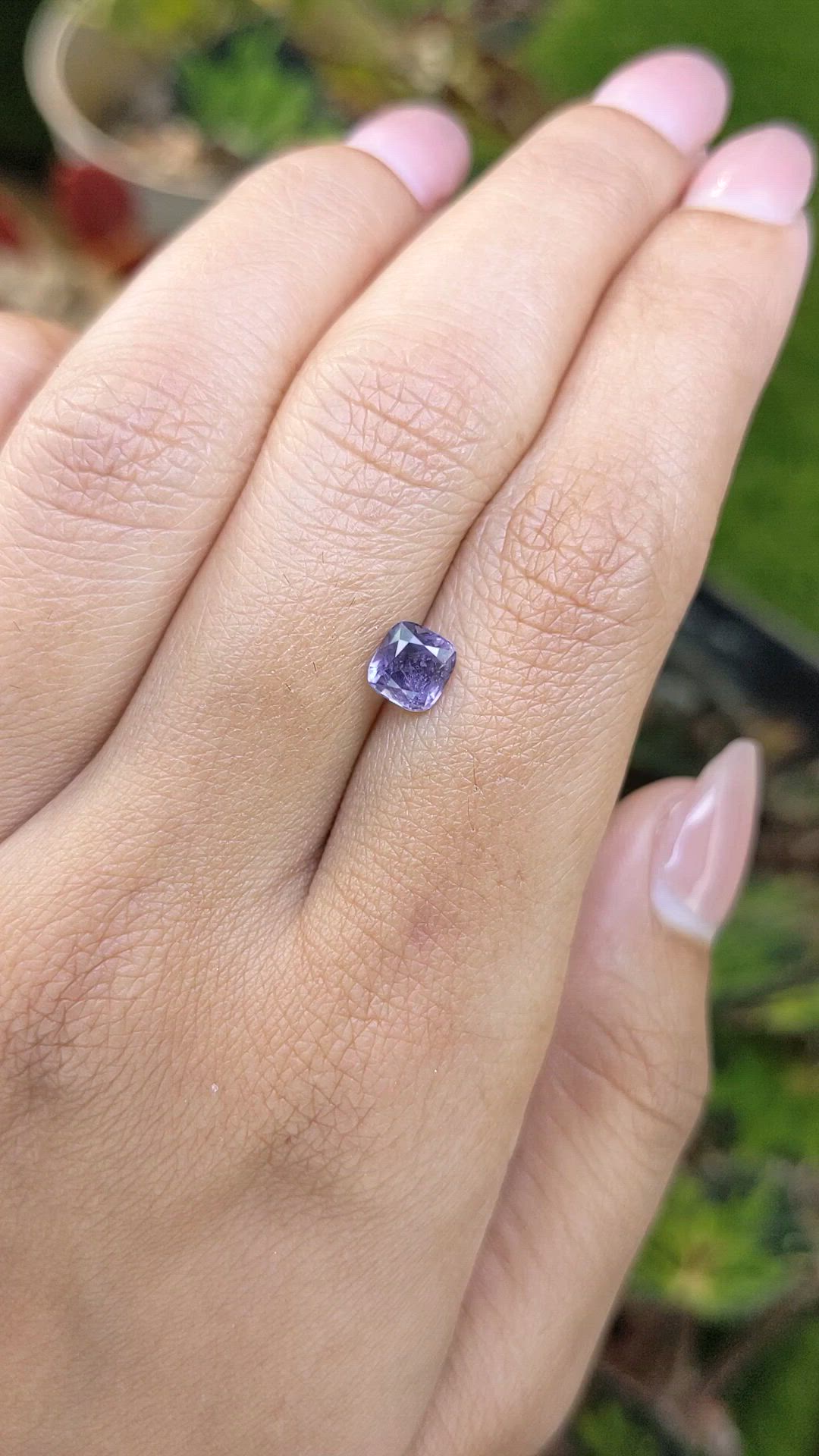 0.96 Ct. Purple Spinel from Ceylon (Sri Lanka) Size Video