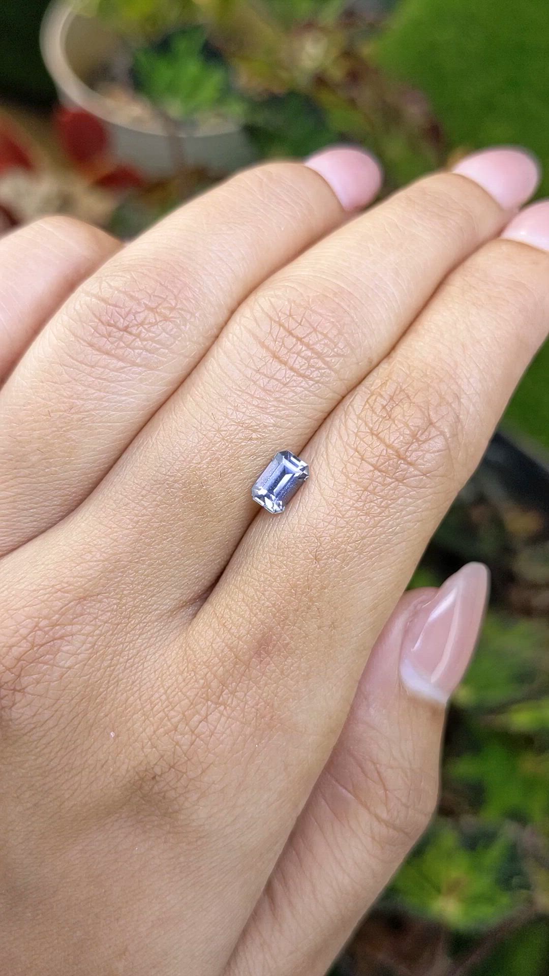 0.82 Ct. Purplish Blue Spinel from Ceylon (Sri Lanka) Size Video