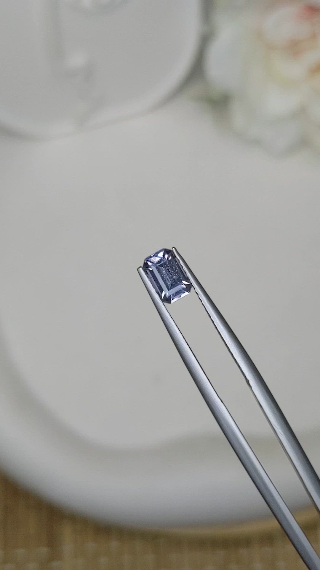 0.82 Ct. Purplish Blue Spinel from Ceylon (Sri Lanka) Size Video