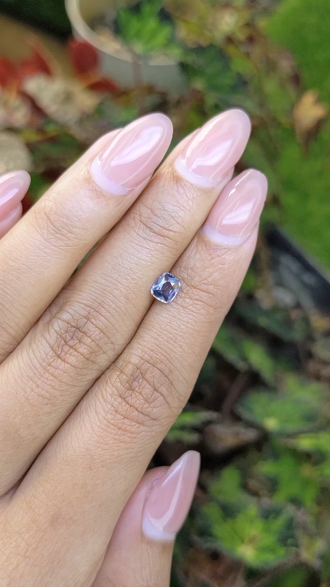 0.57 Ct. Purplish Blue Spinel from Ceylon (Sri Lanka) Size Video