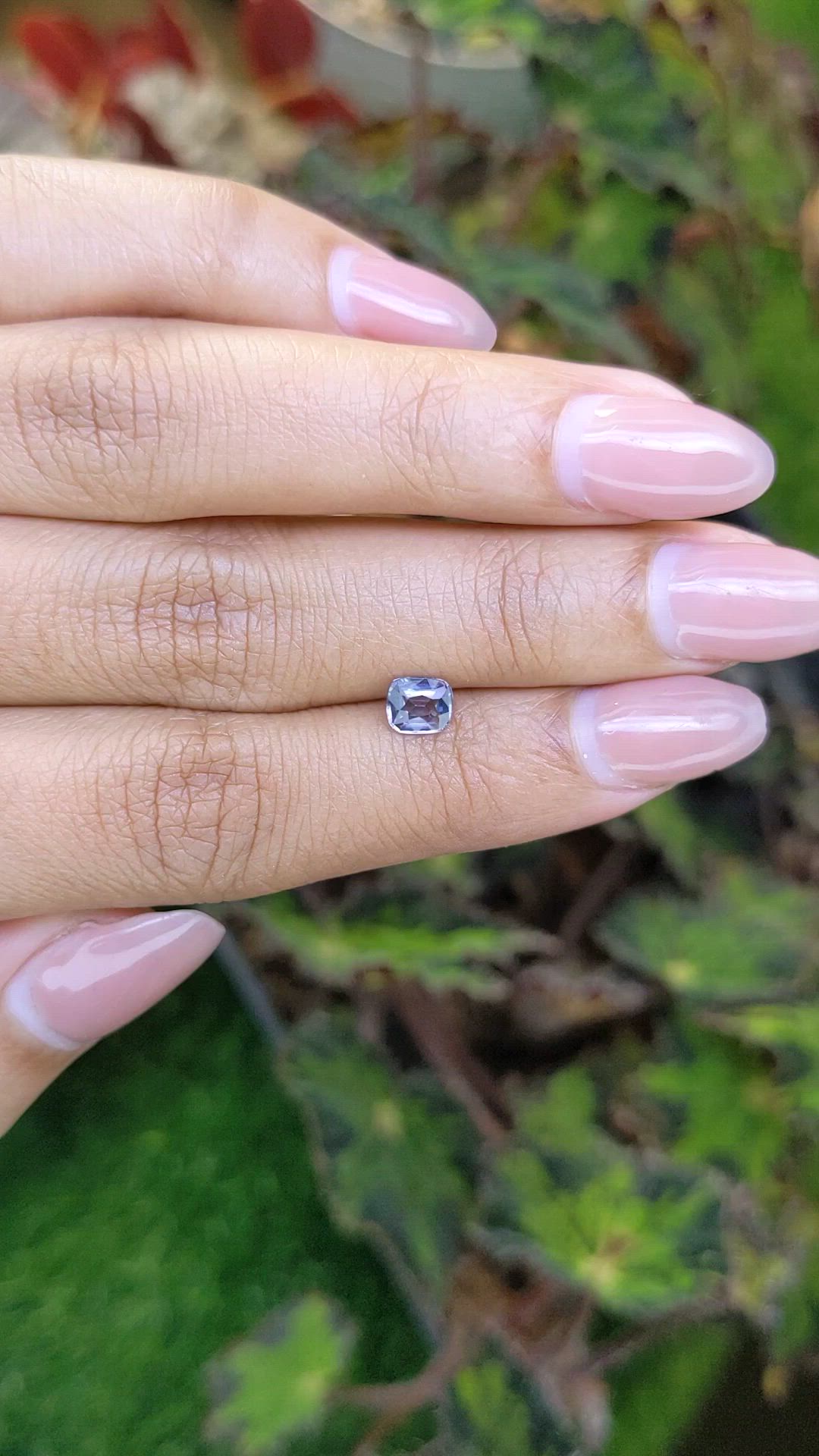 0.57 Ct. Purplish Blue Spinel from Ceylon (Sri Lanka) Size Video